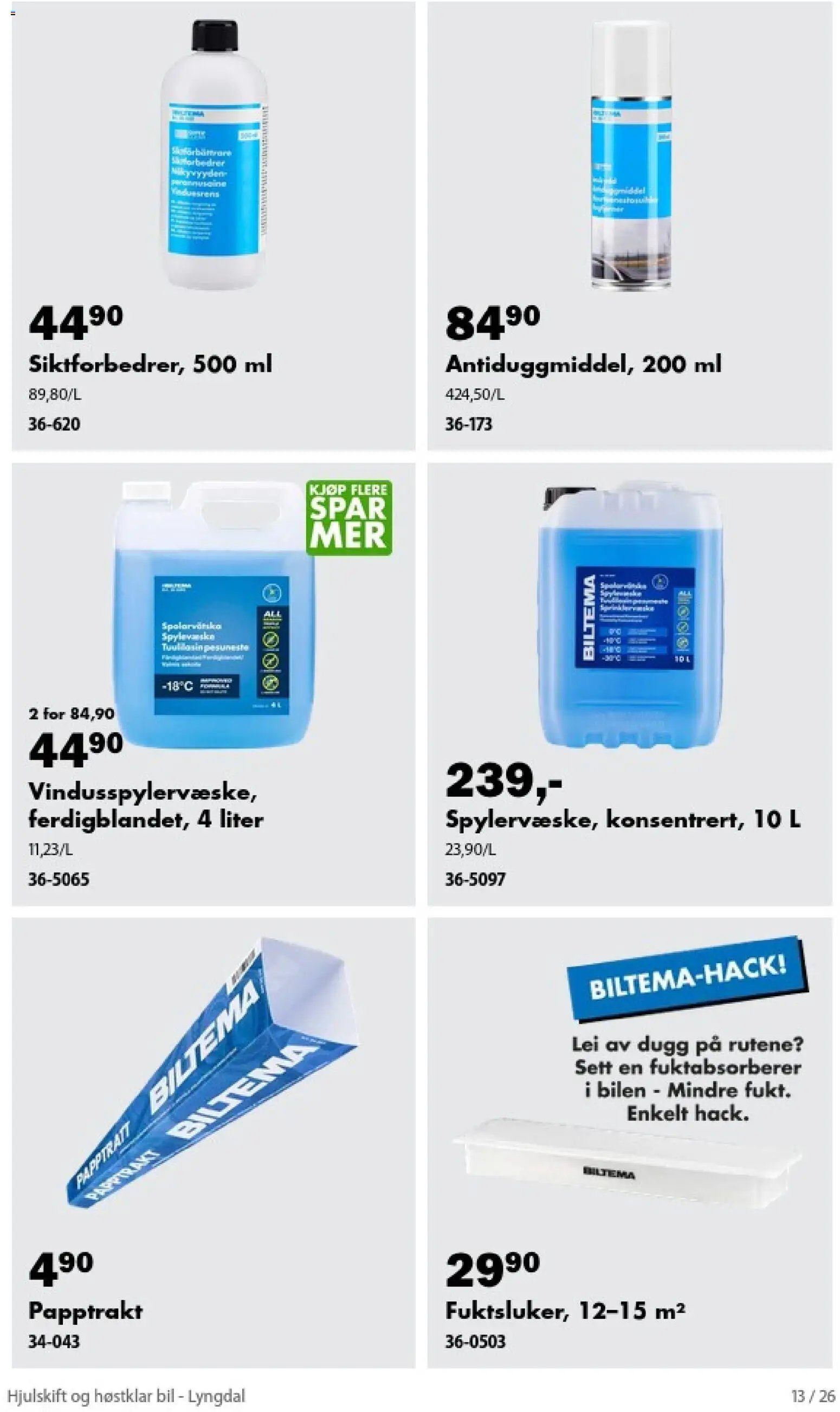 Biltema kundeavis Hjulskift og høstklar bil - National