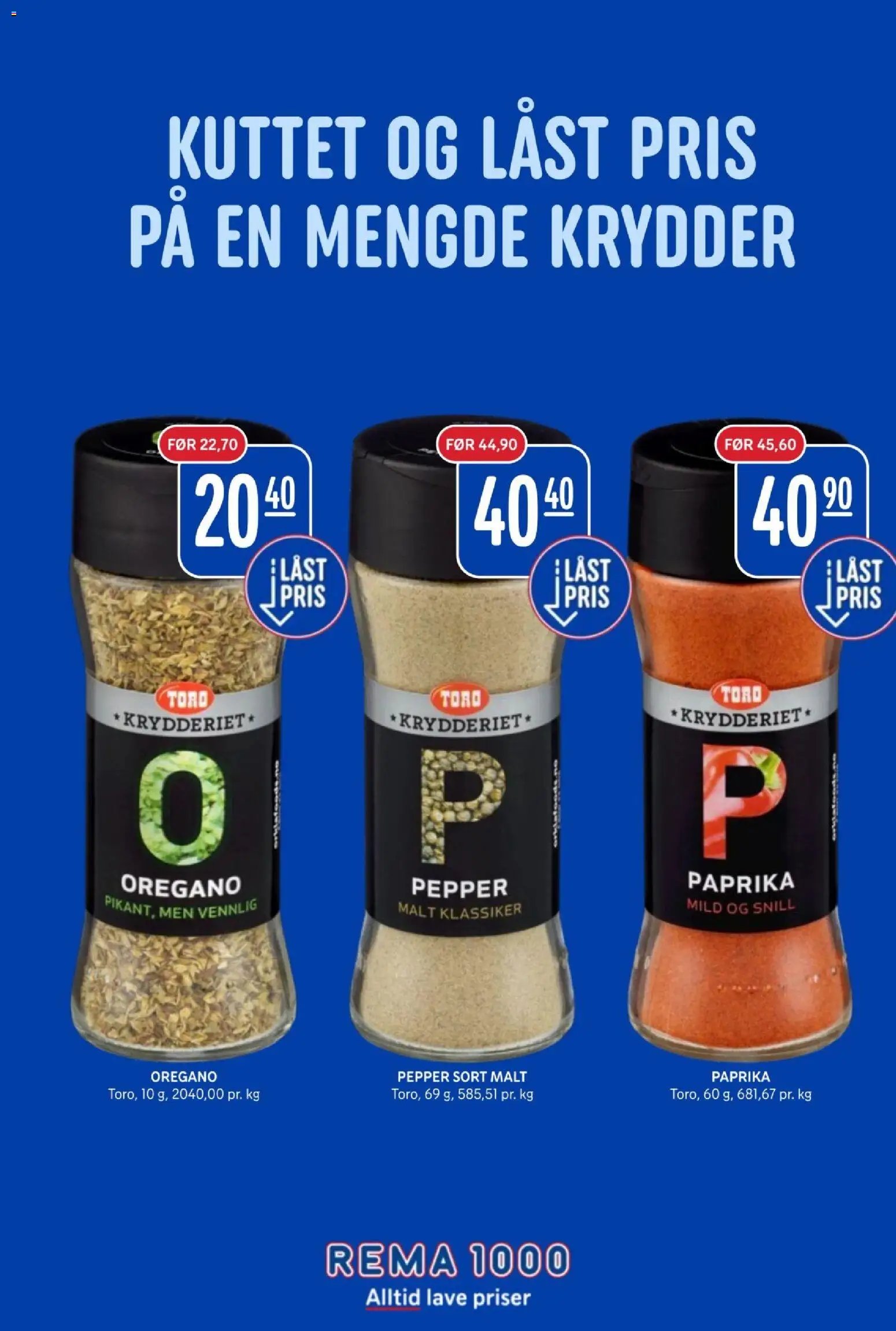 Rema 1000 Låst pris