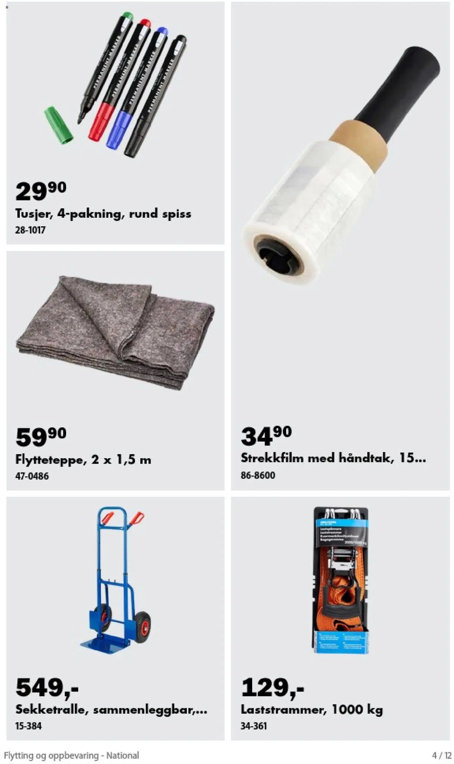 Biltema Flytting og oppbevaring