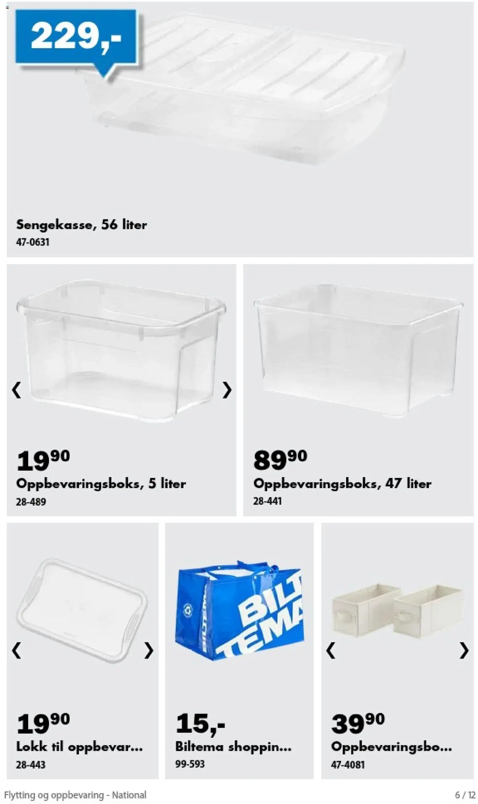 Biltema Flytting og oppbevaring