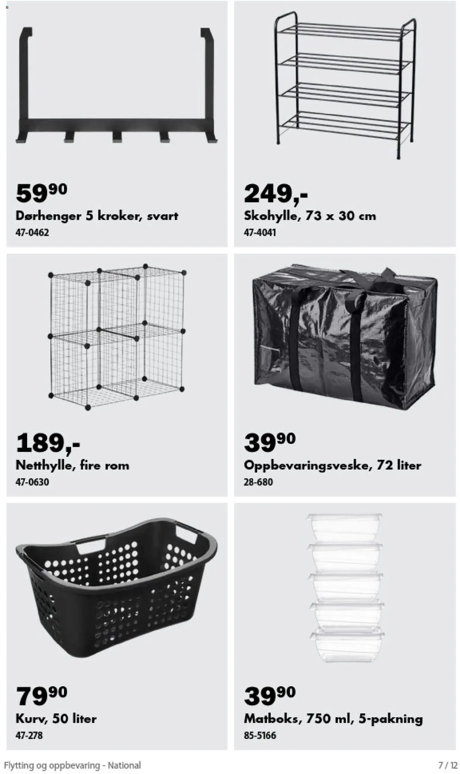 Biltema Flytting og oppbevaring