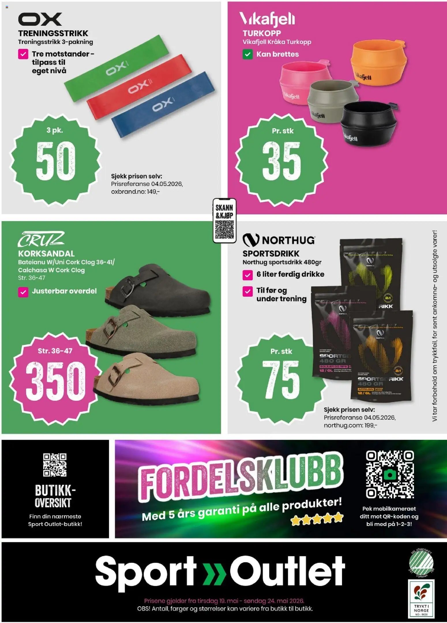 Sport Outlet kundeavis (2026-05-19 - 2026-05-24)