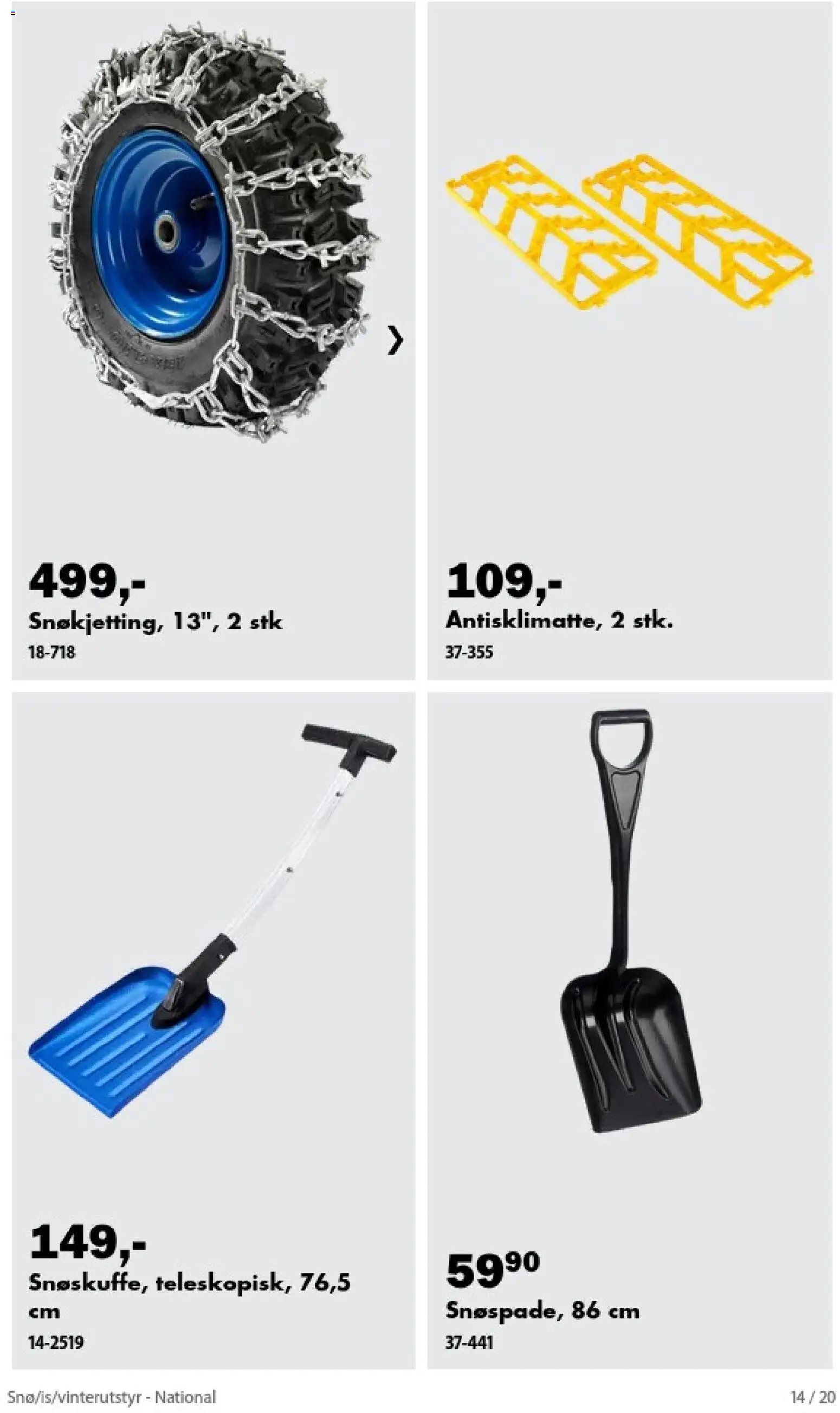 Biltema kundeavis Snø is vinterutstyr