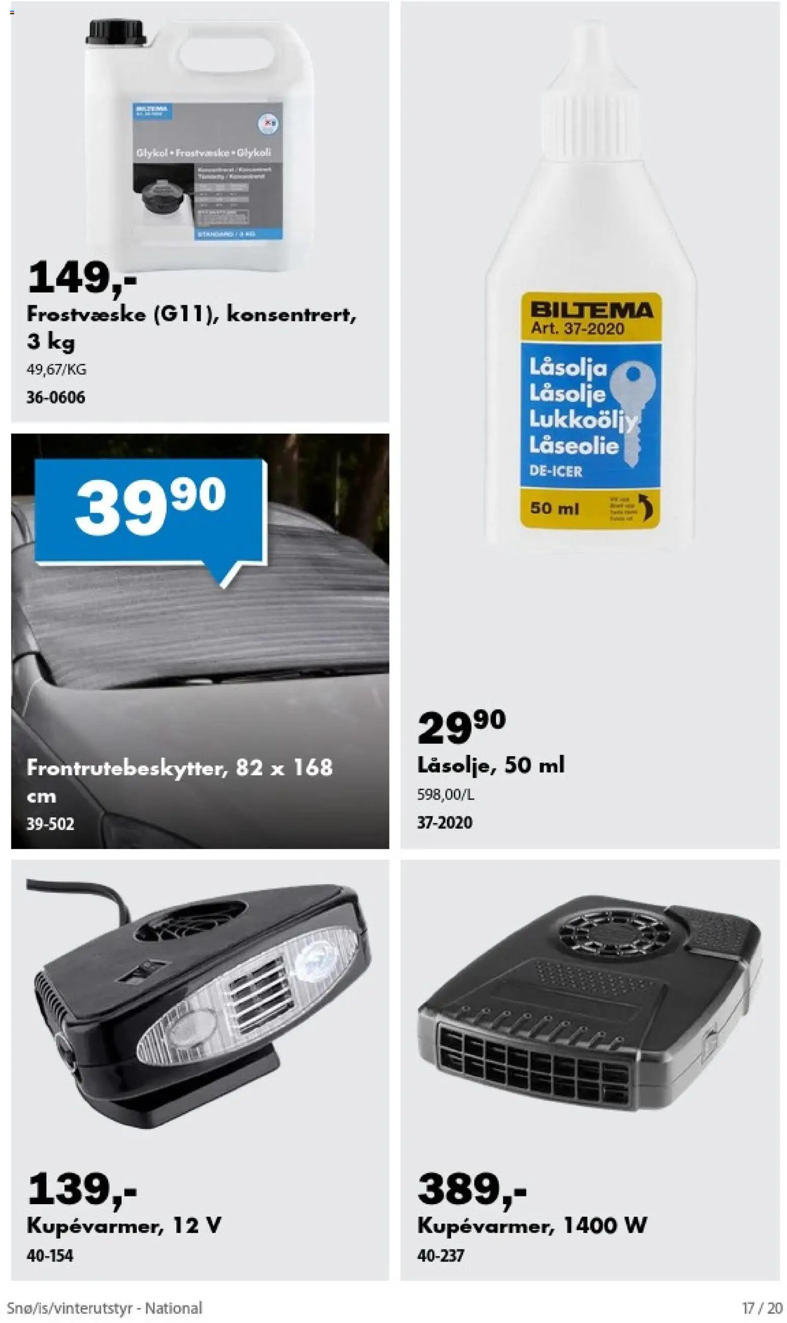 Biltema kundeavis Snø is vinterutstyr