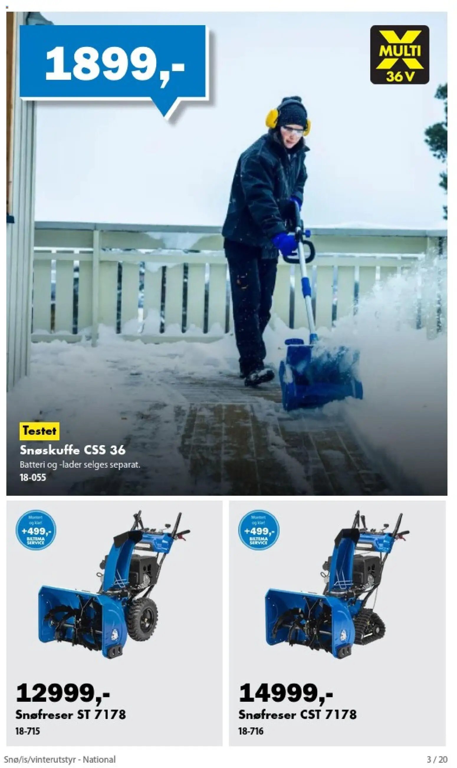 Biltema kundeavis Snø is vinterutstyr