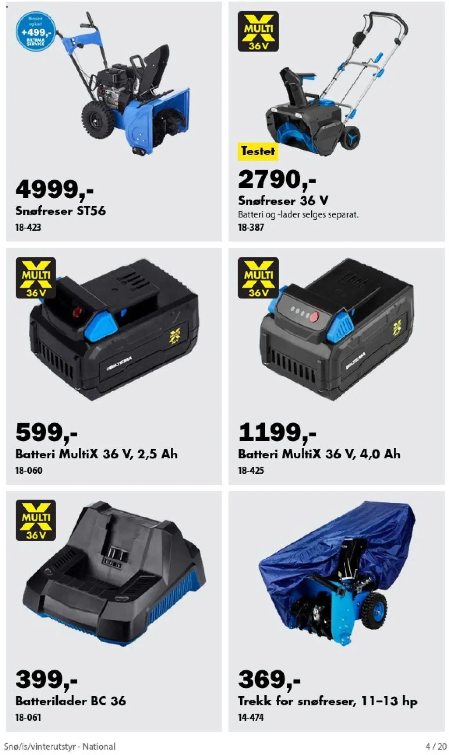 Biltema kundeavis Snø is vinterutstyr