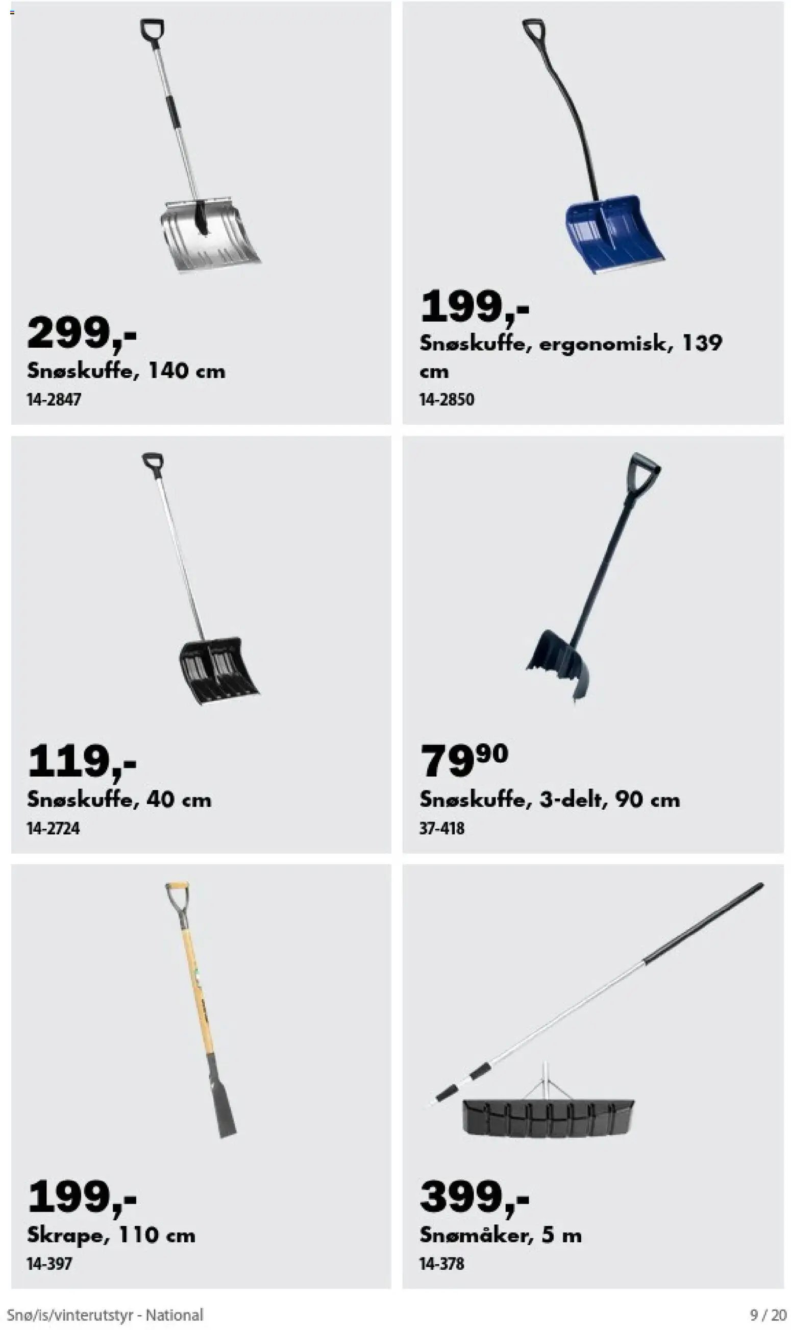 Biltema kundeavis Snø is vinterutstyr