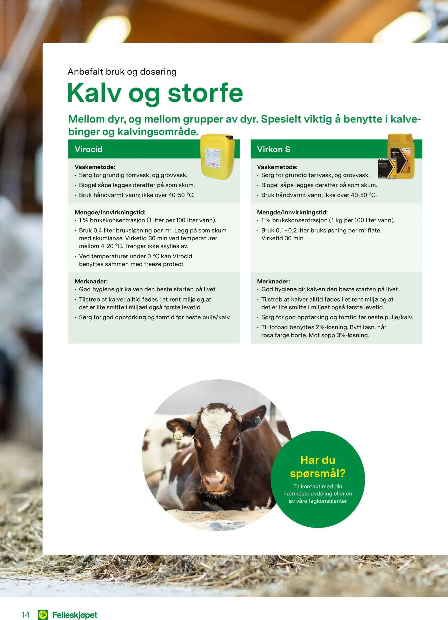 Felleskjøpet Desinfeksjonsmidler til husdyrrom (2026-01-02 - 2027-01-03)