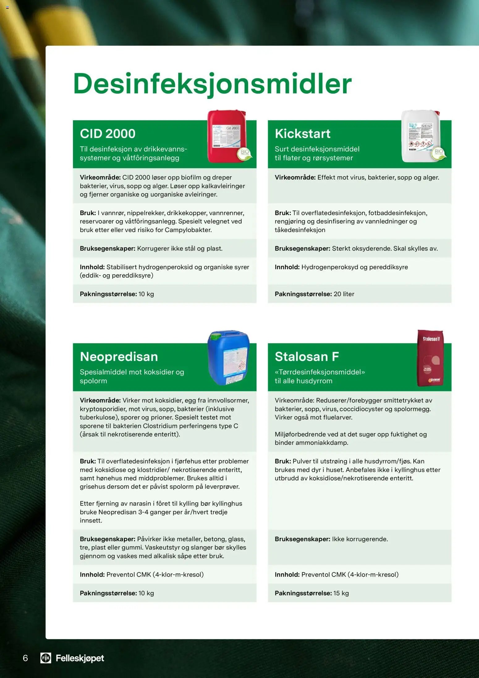 Felleskjøpet Desinfeksjonsmidler til husdyrrom (2026-01-02 - 2027-01-03)