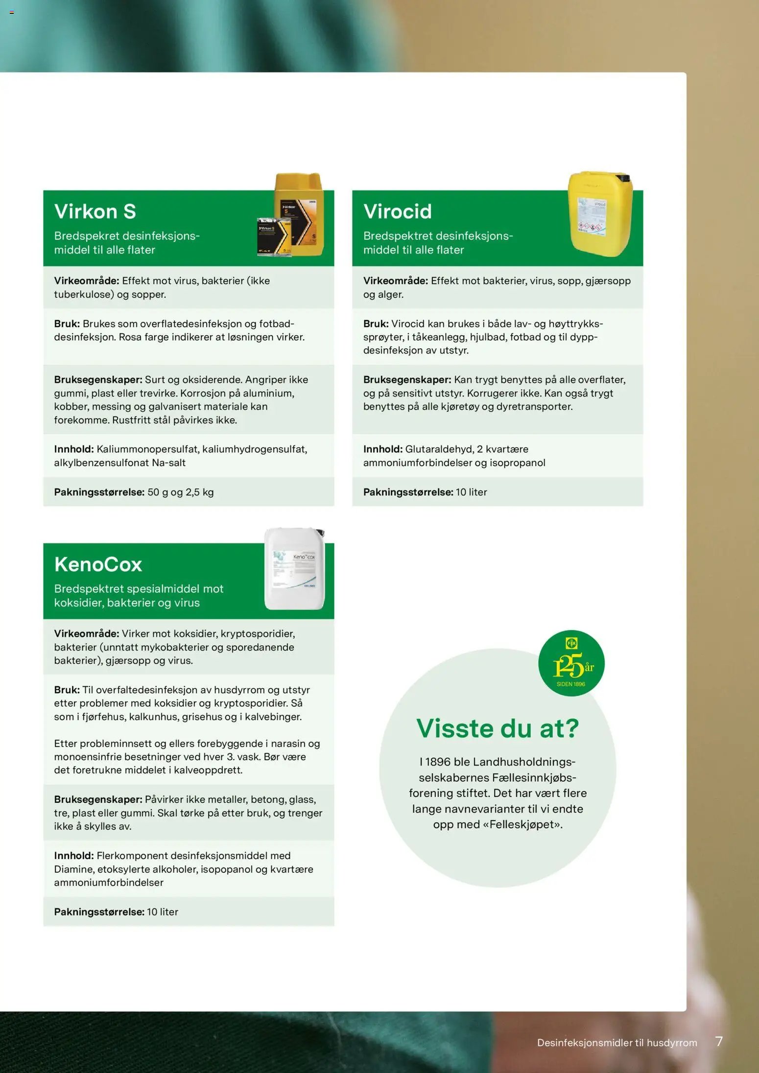 Felleskjøpet Desinfeksjonsmidler til husdyrrom (2026-01-02 - 2027-01-03)