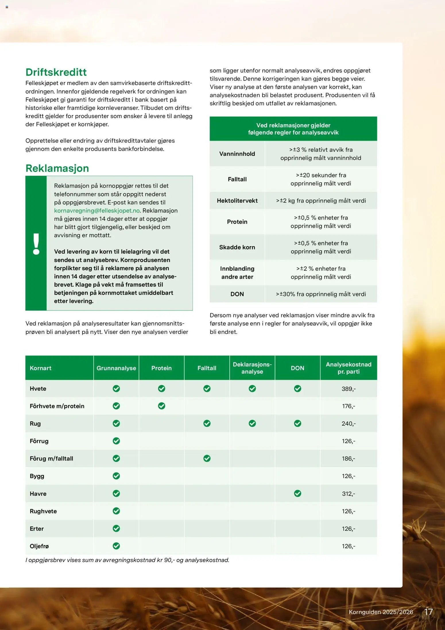 Felleskjøpet Kornguiden 2025/26 (2026-01-02 - 2026-06-25)