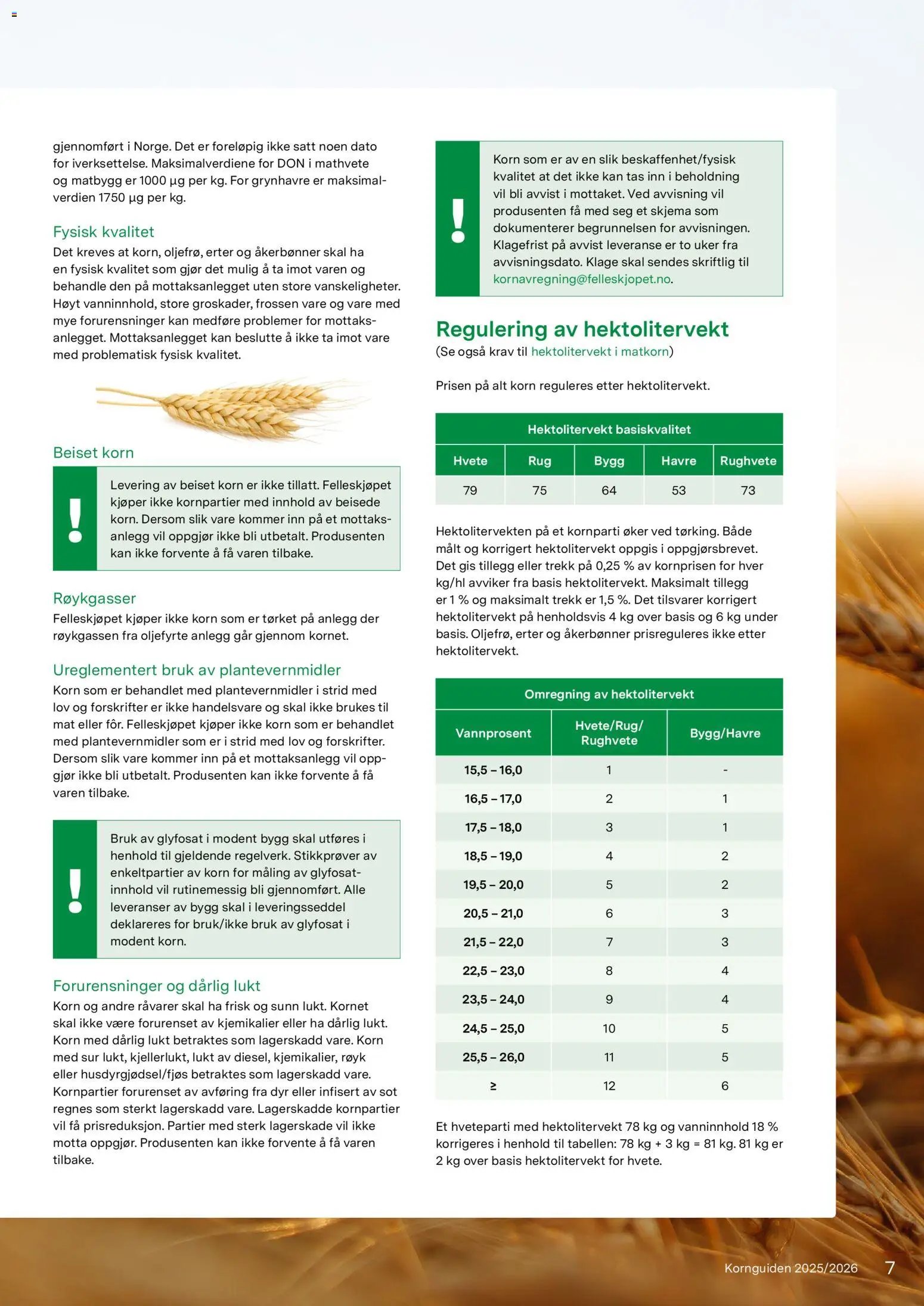 Felleskjøpet Kornguiden 2025/26 (2026-01-02 - 2026-06-25)