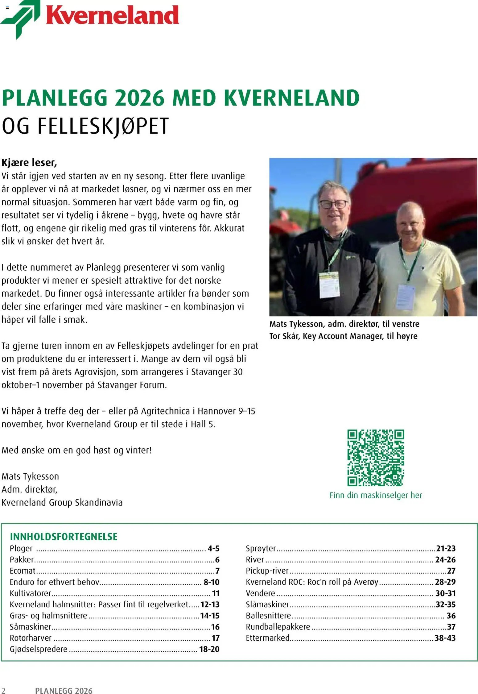 Felleskjøpet Planlegg 2026 fra Kverneland (2026-01-02 - 2027-01-03)