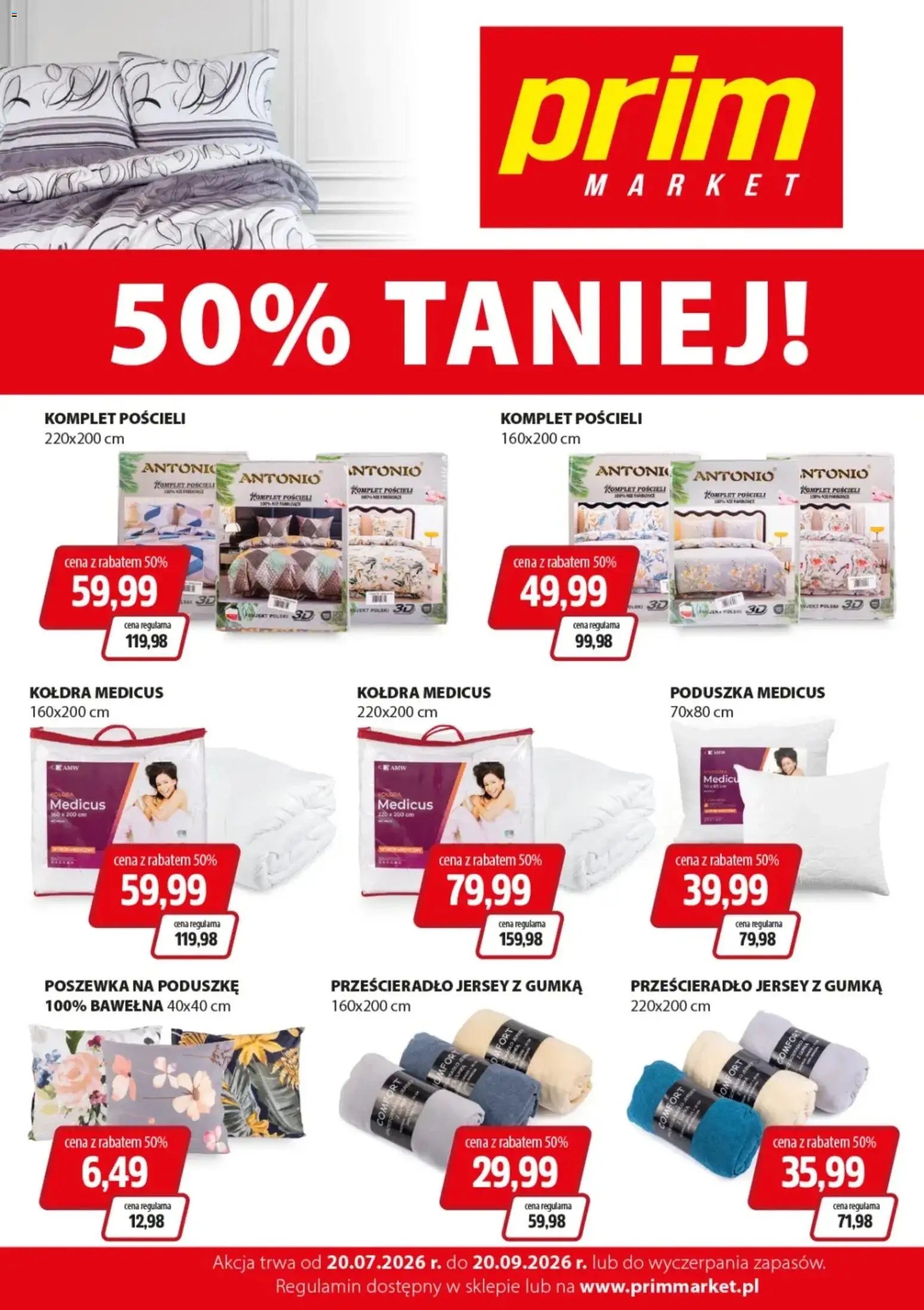 Prim Market promocja - Akcja Lojalnościowa Pościel I Koce Tekmar