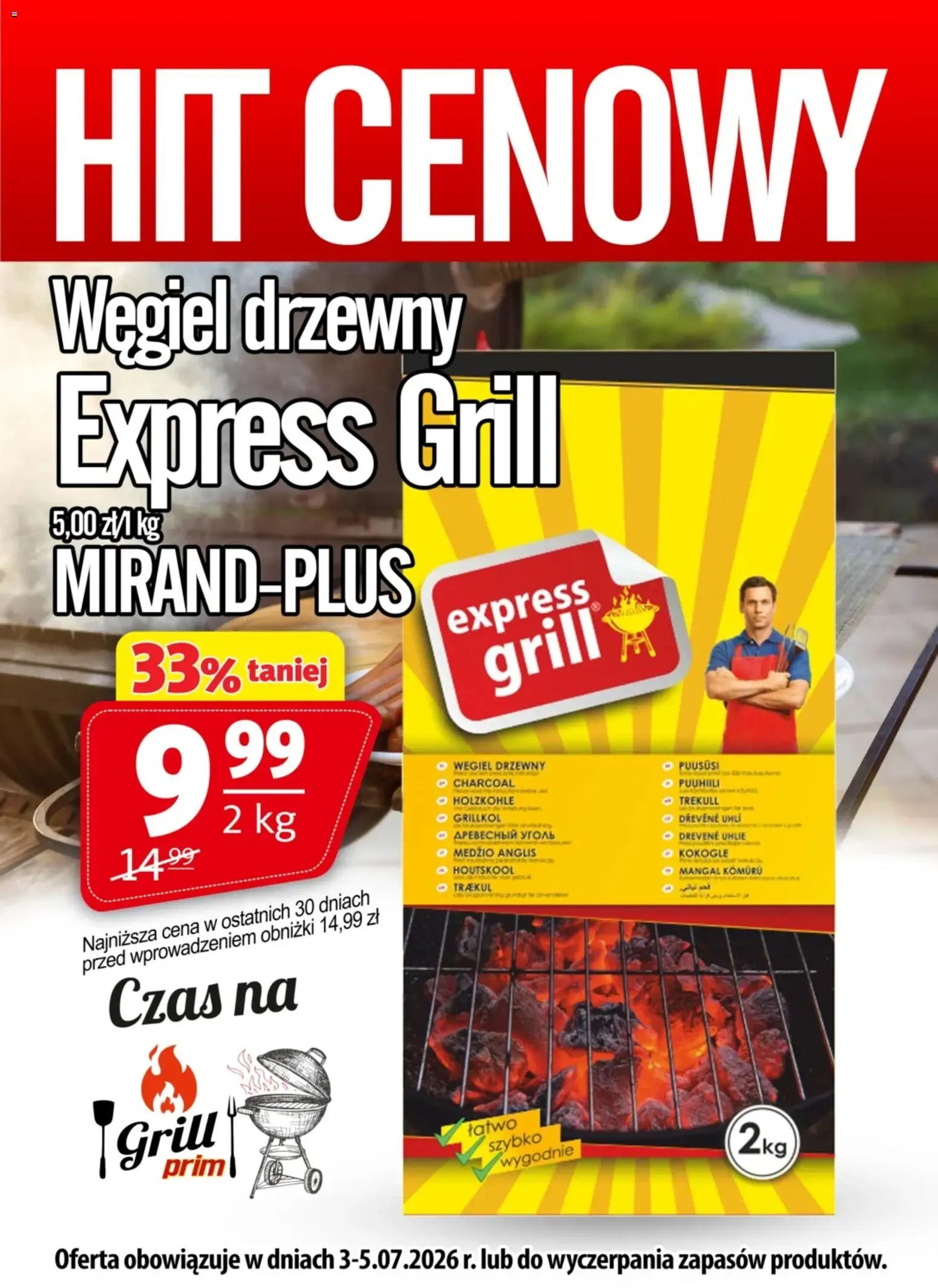 Prim Market promocja - Węgiel Drzewny Expressgrill 2 Kg