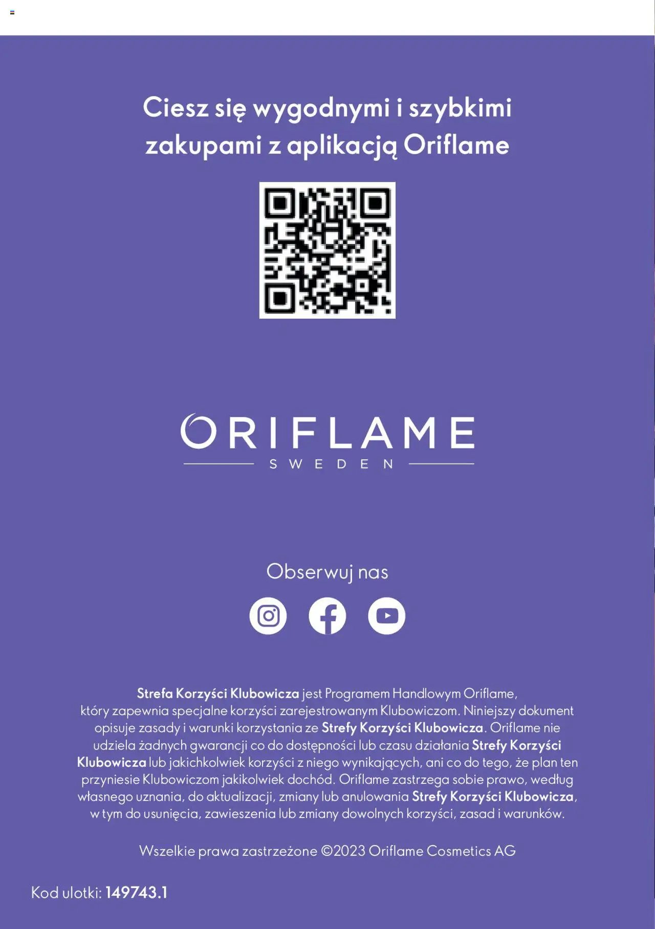 Oriflame Katalog - Strefa Korzyści