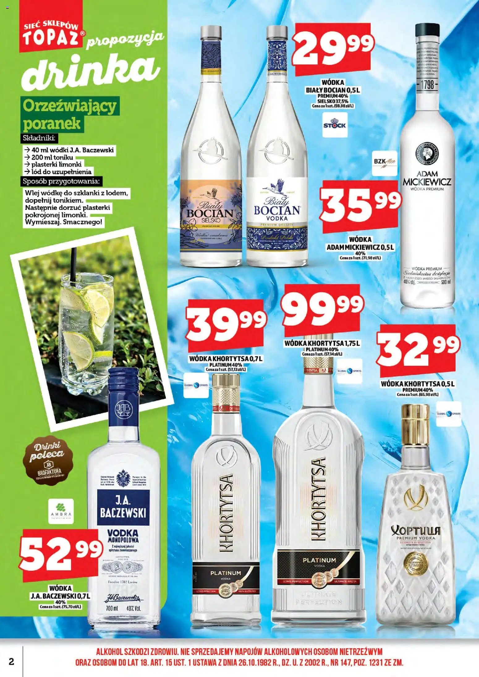 Topaz gazetka alkoholowa