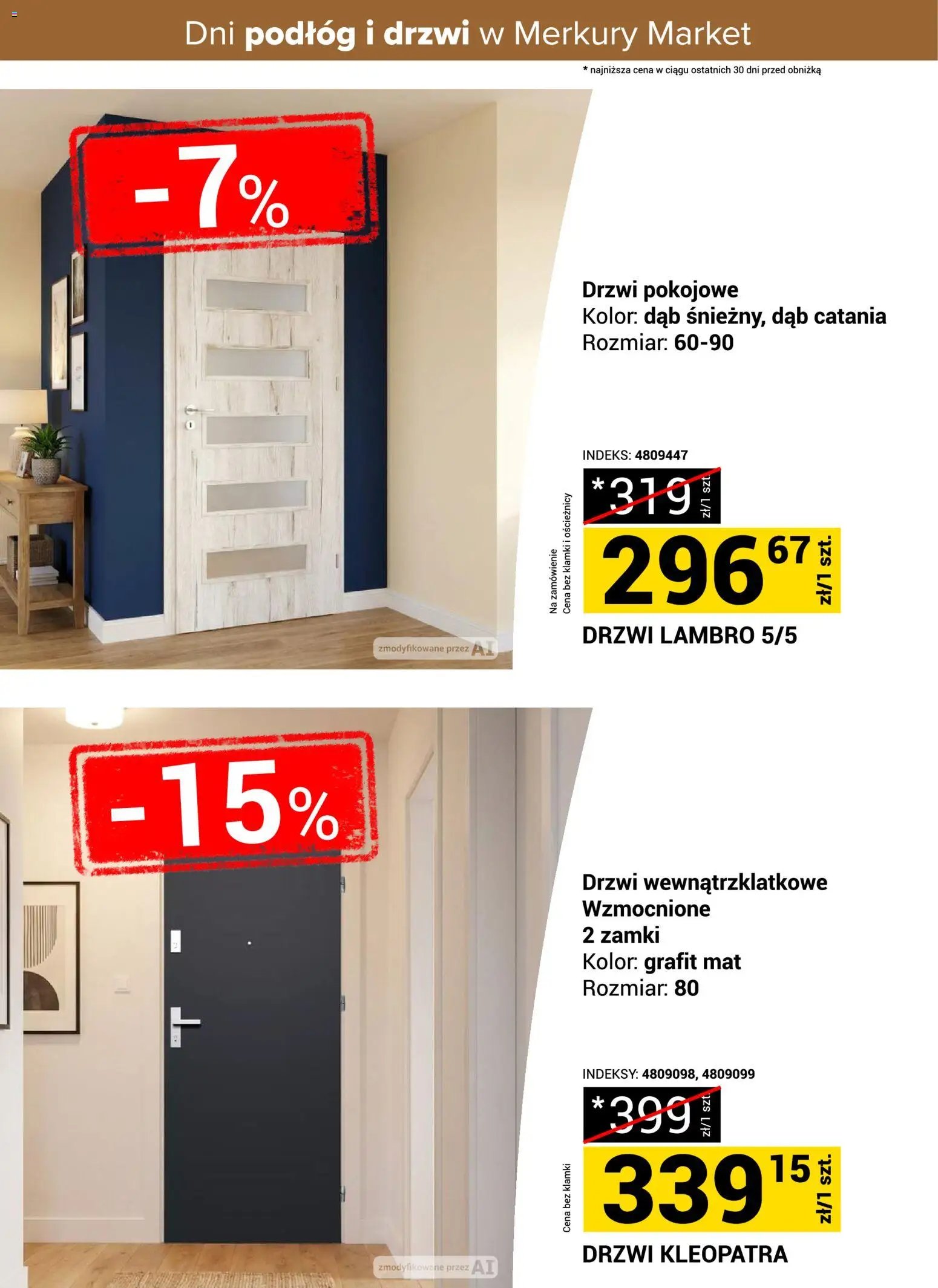 Merkury Market gazetka - Dni podłóg i drzwi