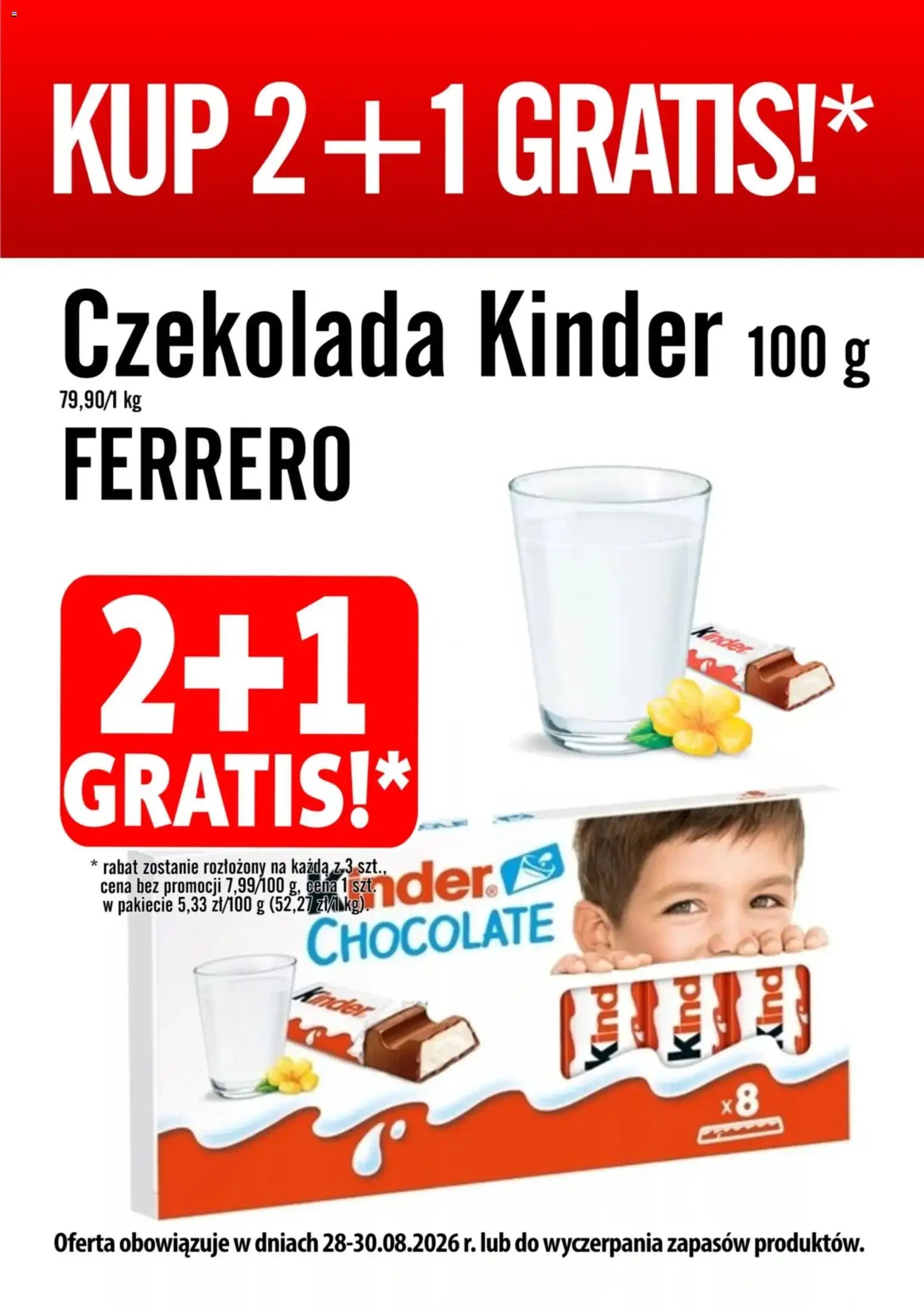 Prim Market promocja - Kinder Czekolada