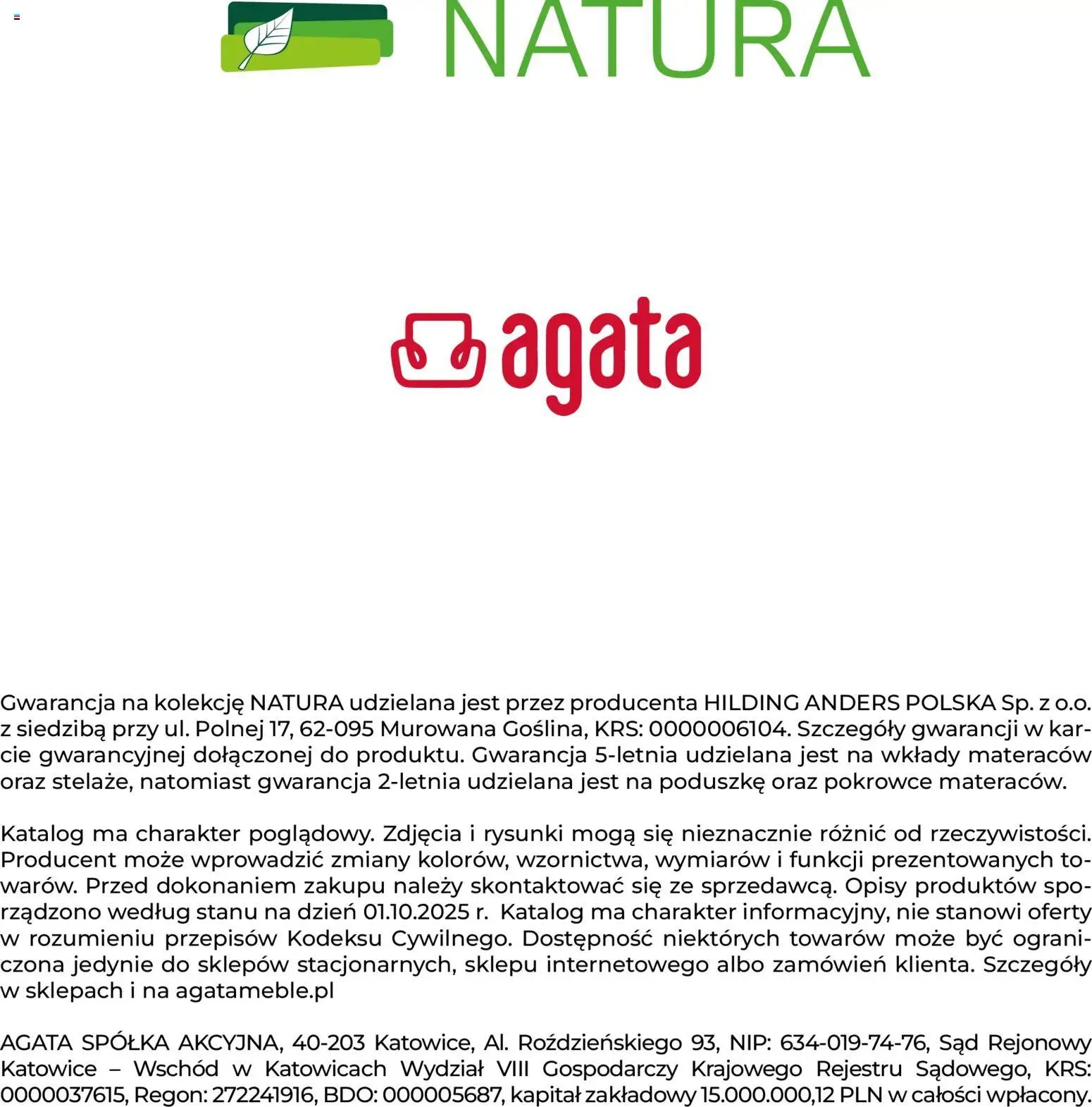 Salony Agata Gazetka - Natura