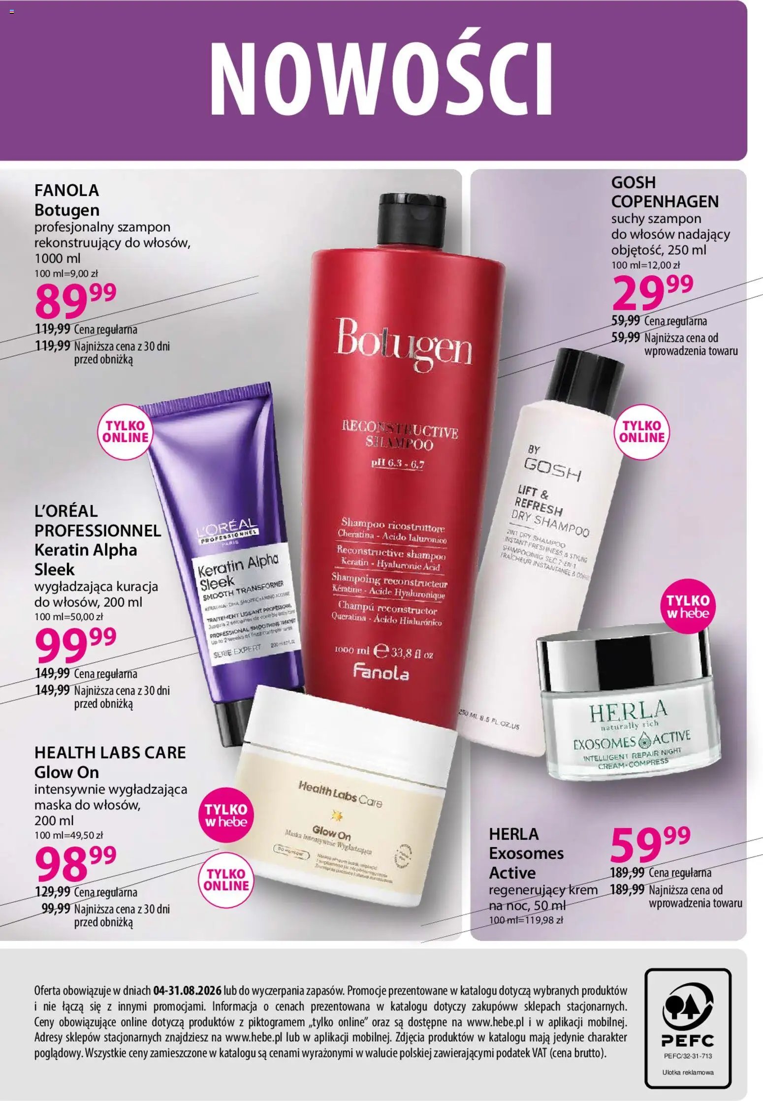 Hebe gazetka - Katalog
