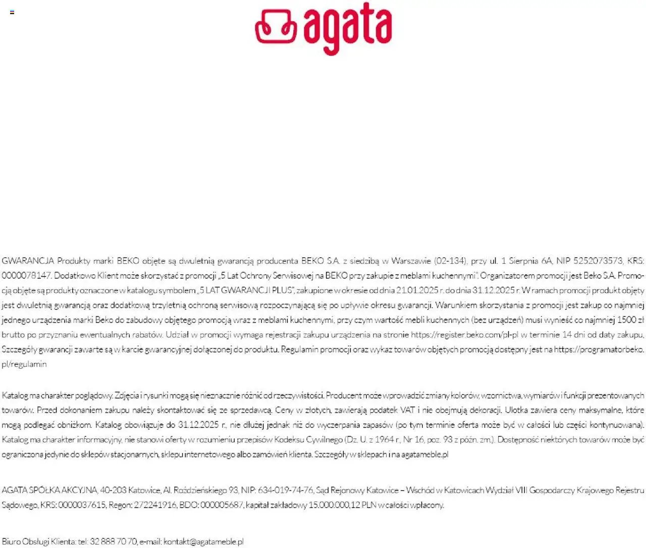 Salony Agata Gazetka - Beko AGD