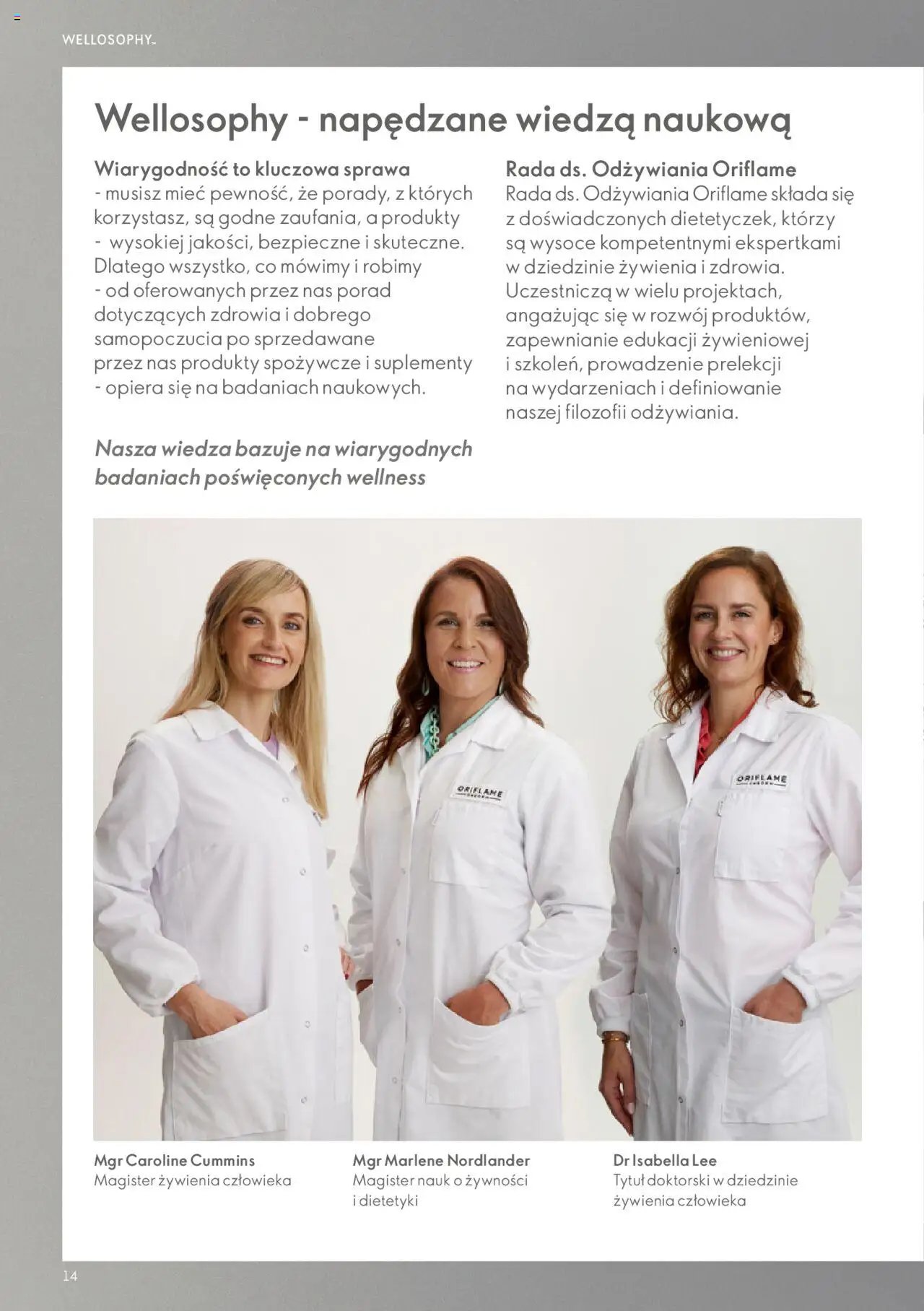 Oriflame Katalog - Przewodnik po produktach Wellosophy