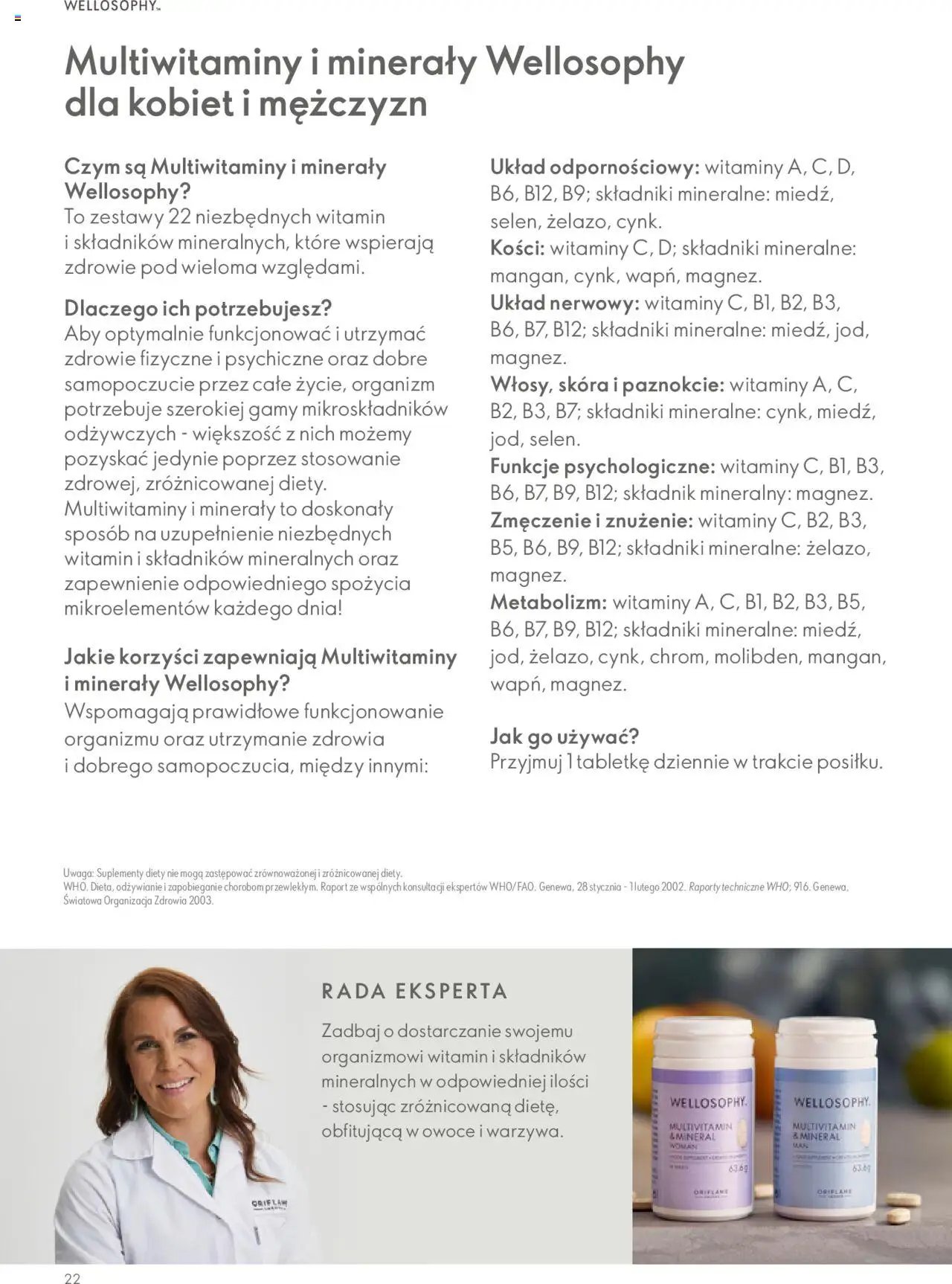Oriflame Katalog - Przewodnik po produktach Wellosophy