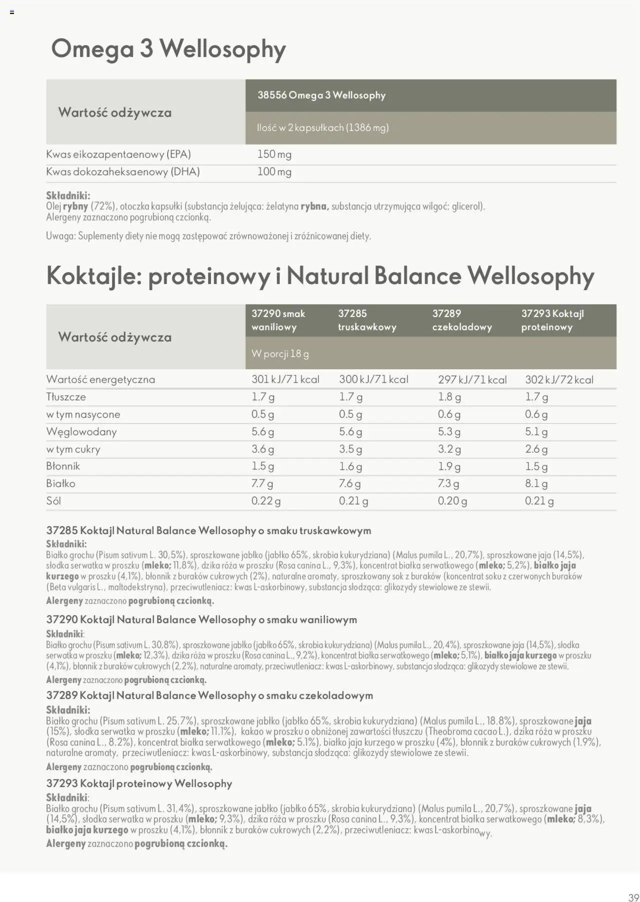 Oriflame Katalog - Przewodnik po produktach Wellosophy