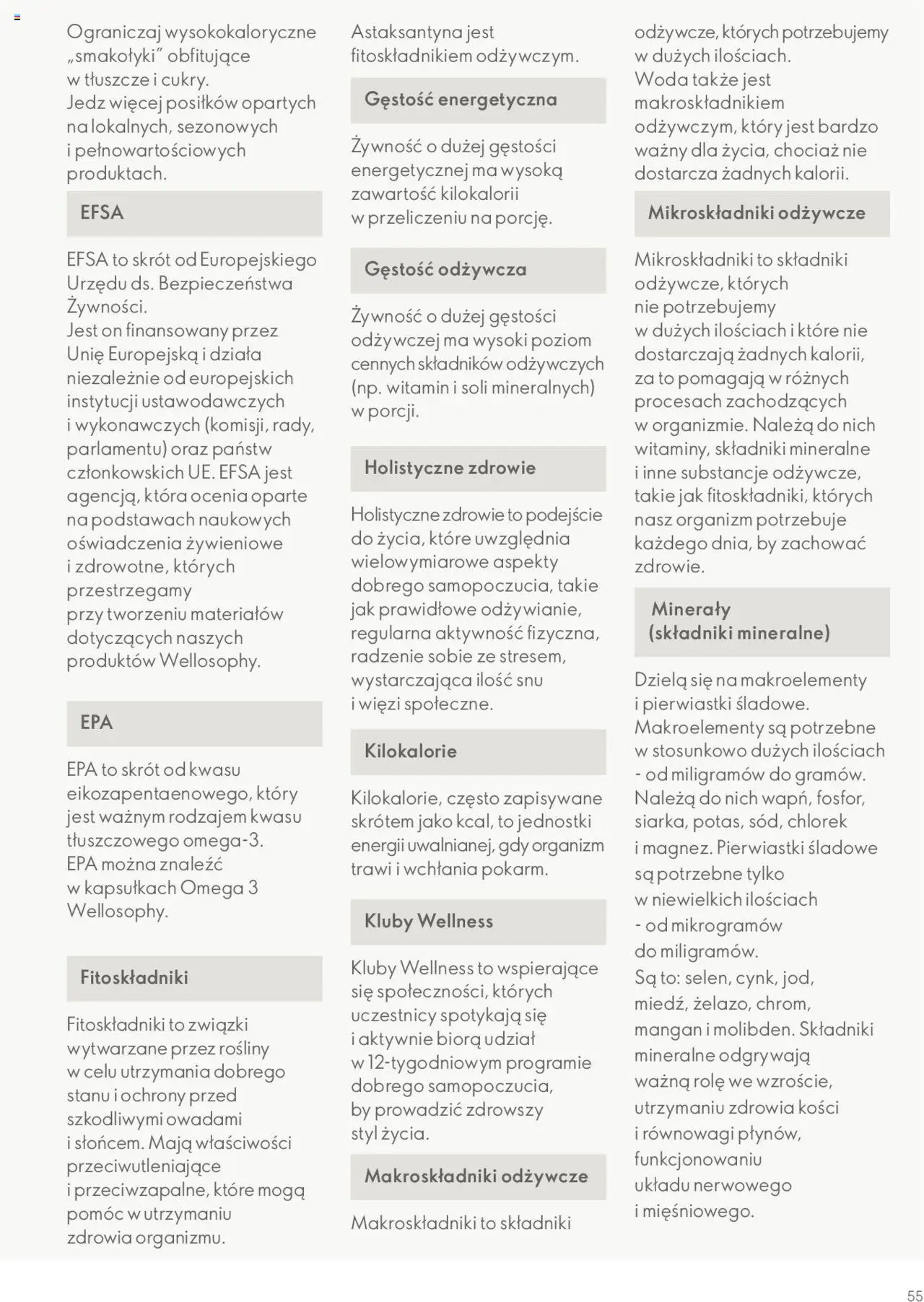 Oriflame Katalog - Przewodnik po produktach Wellosophy