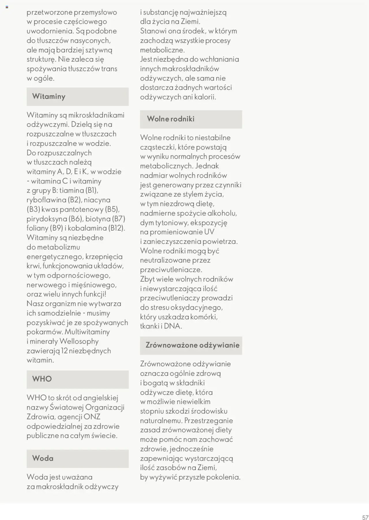 Oriflame Katalog - Przewodnik po produktach Wellosophy