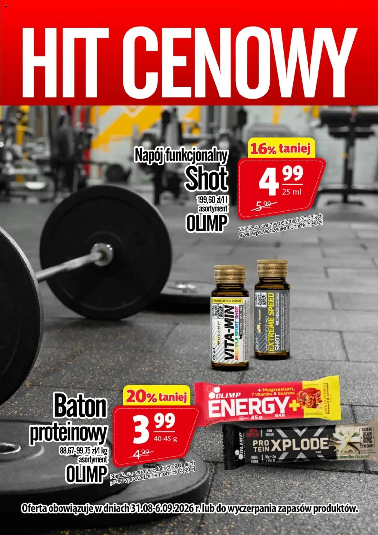 Prim Market promocja - Batony, Shoty Olimp