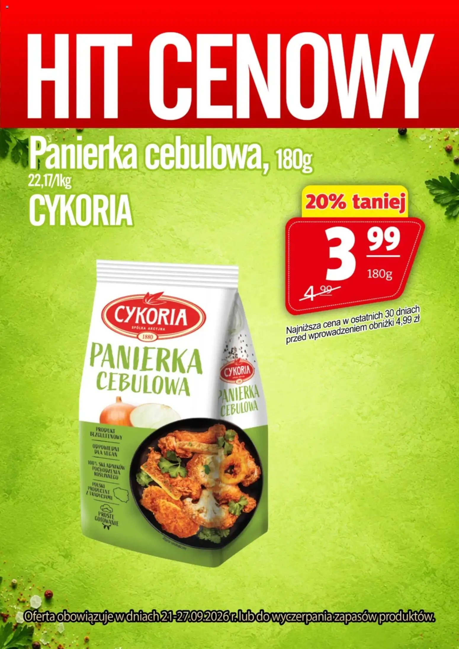 Prim Market promocja - Panierka Cebulowa Cykoria