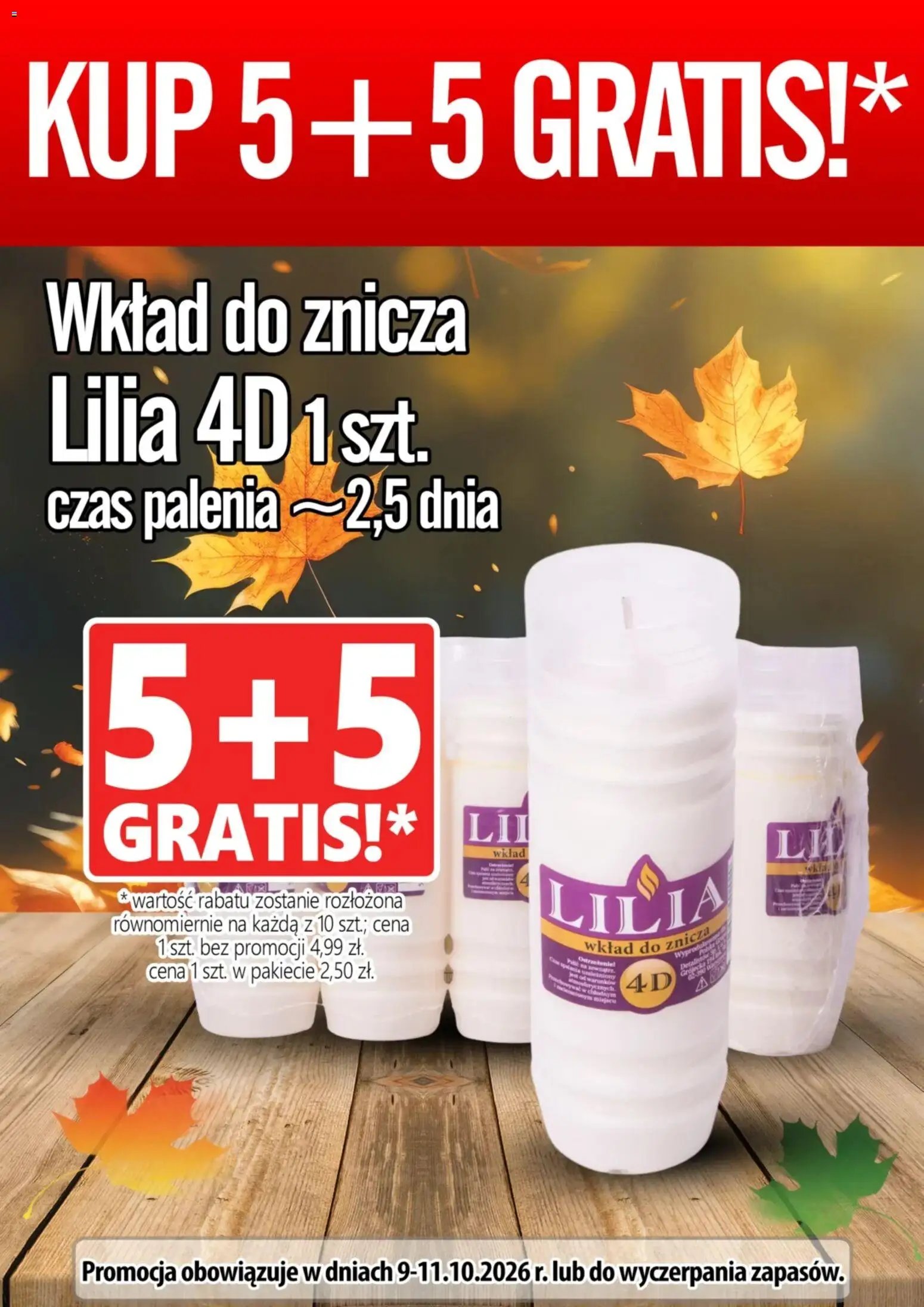 Prim Market promocja - Wkład Do Zniczy Lilia