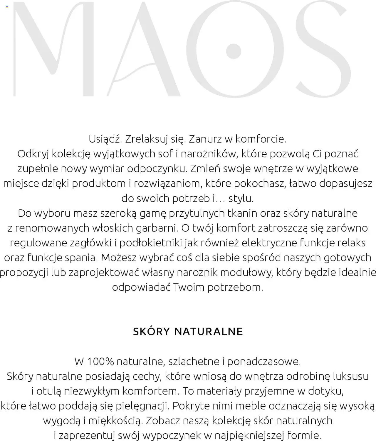 Black Red White Gazetka - Katalog mebli wypoczynkowych MAOS
