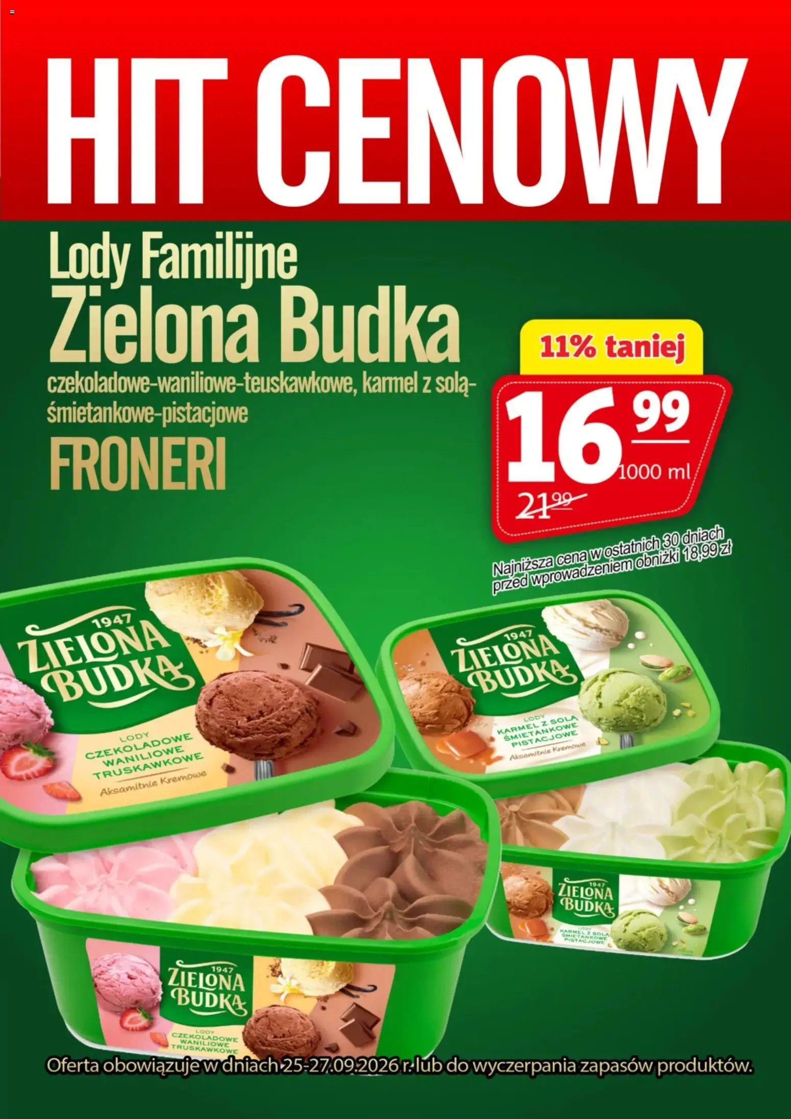 Prim Market promocja - Lody Zielona Budka