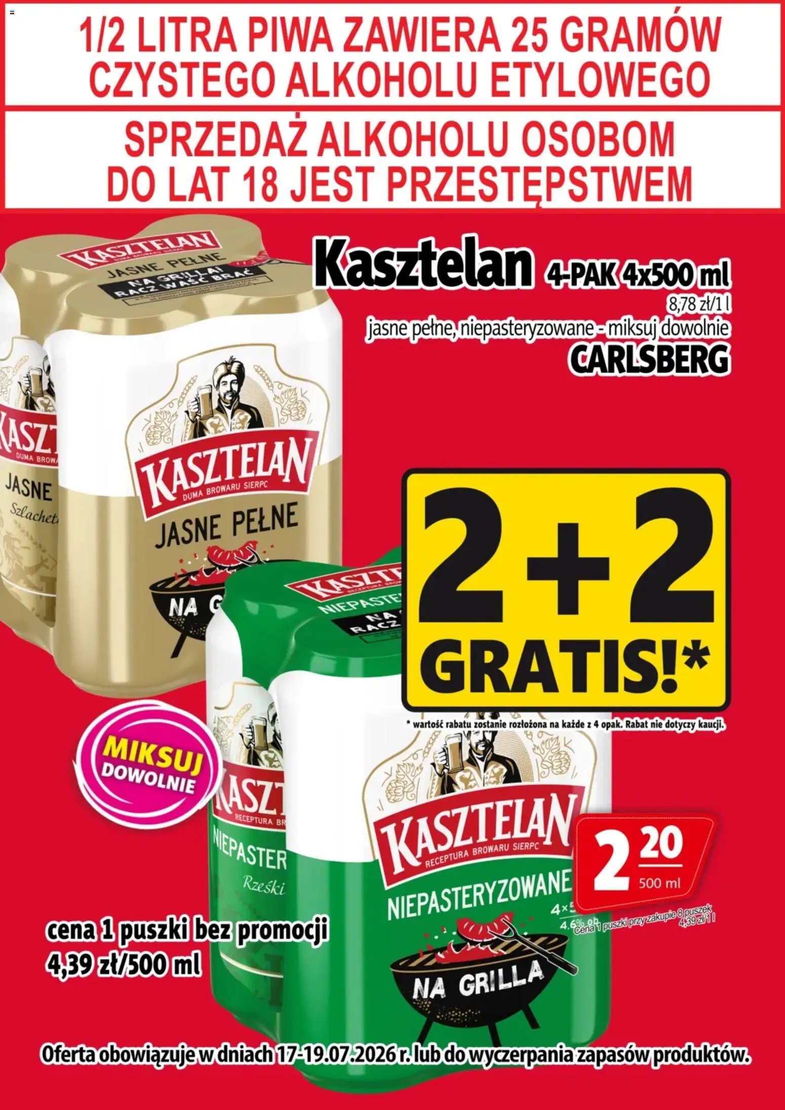 Prim Market promocja - Piwo Kasztelan