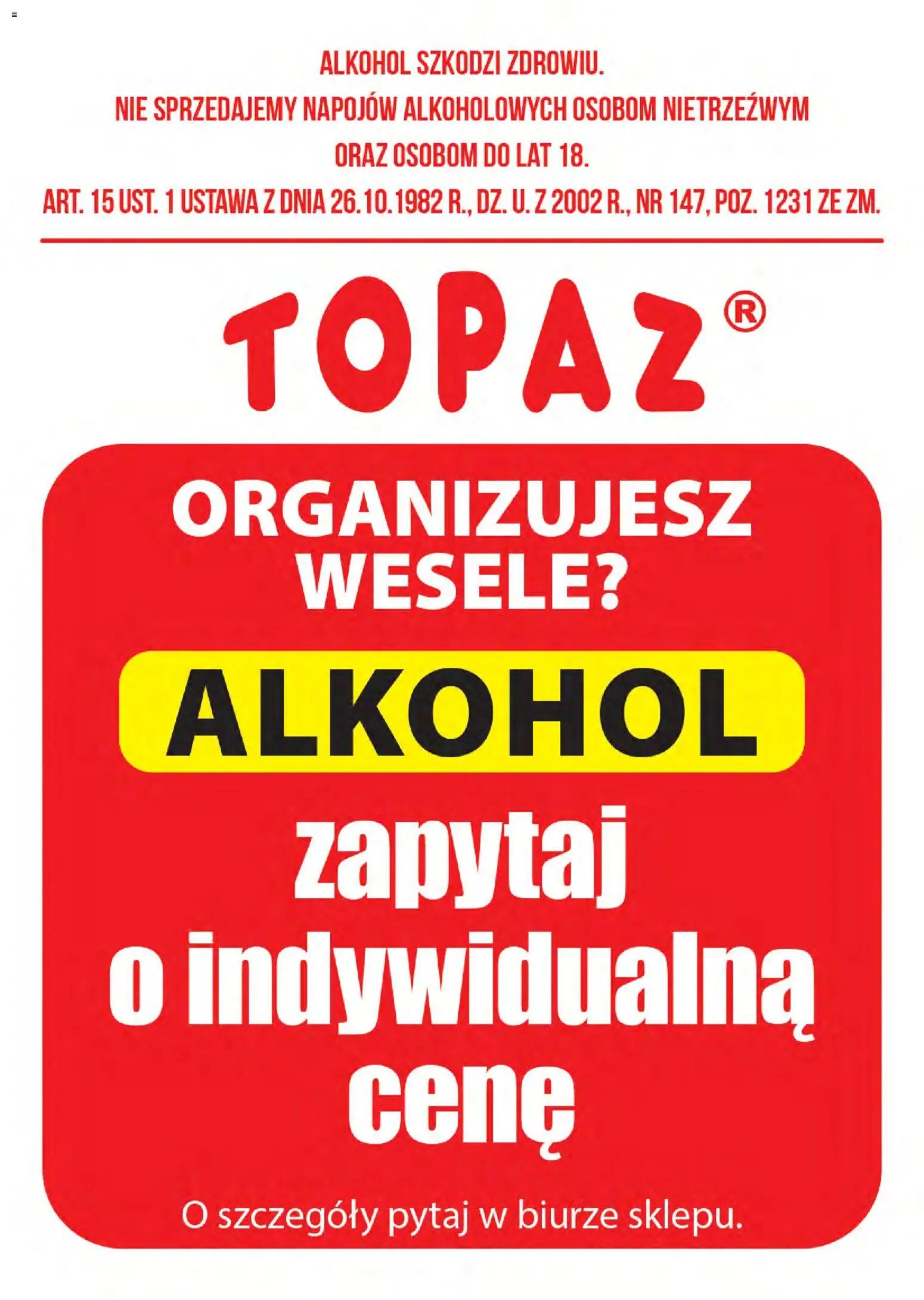 Topaz gazetka alkoholowa