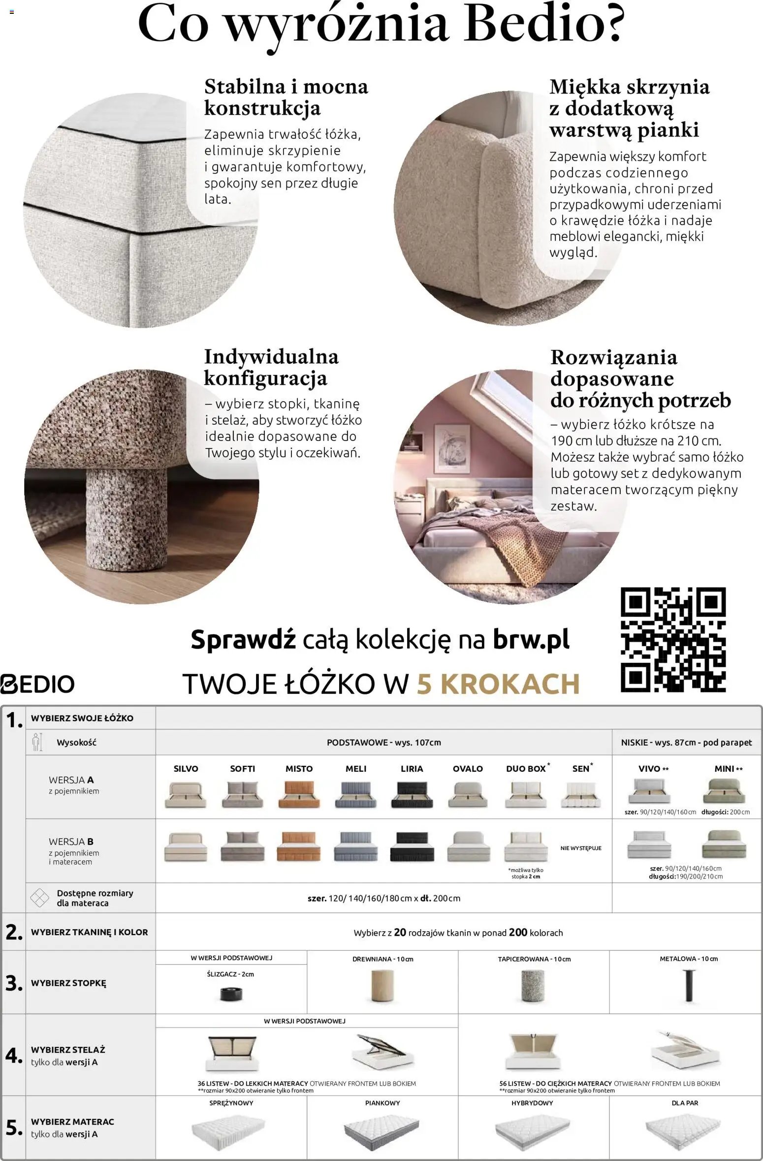 Black Red White promocje - Łóżka i materace BEDIO