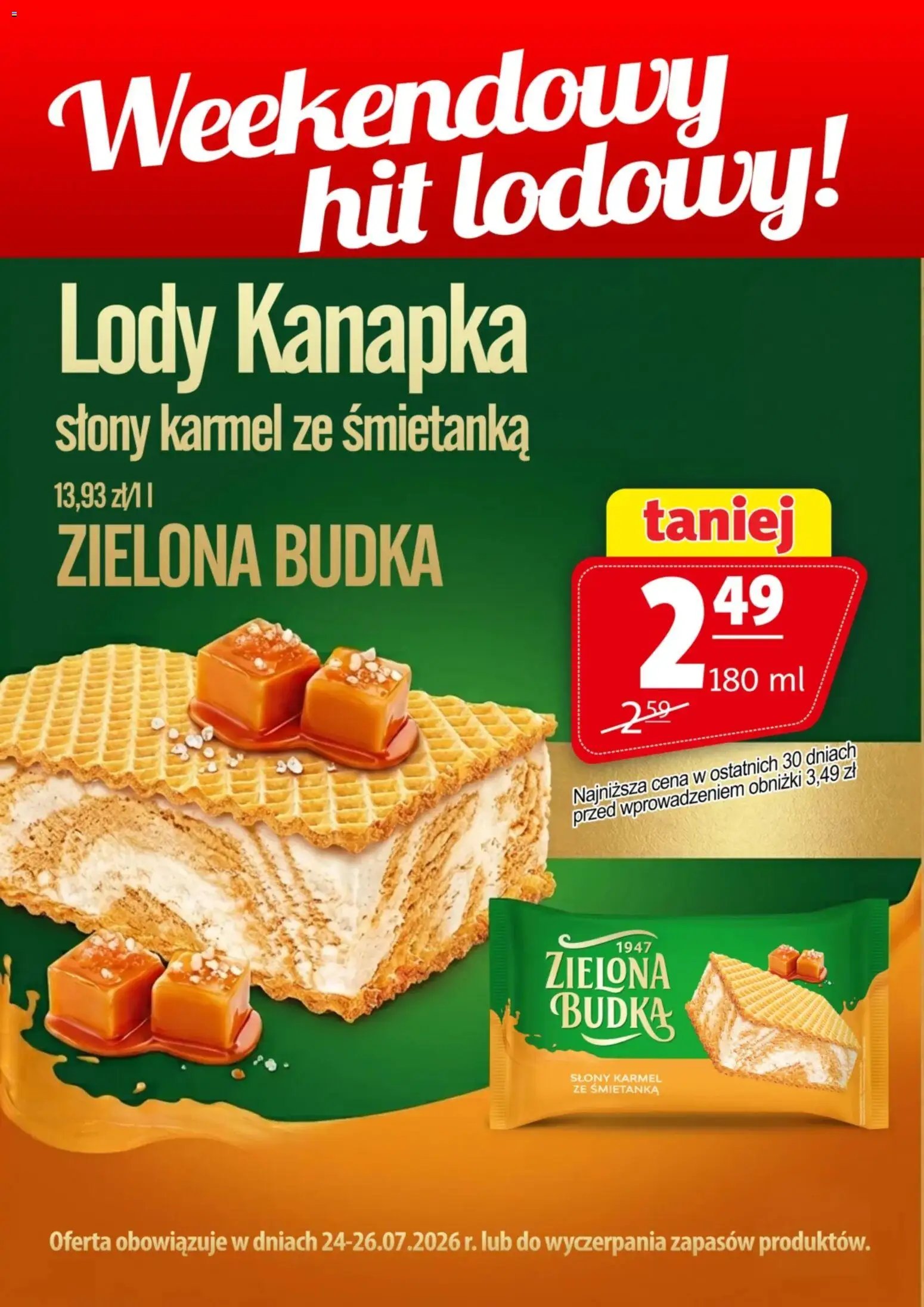 Prim Market promocja - Lody Kanapka Zielona Budka