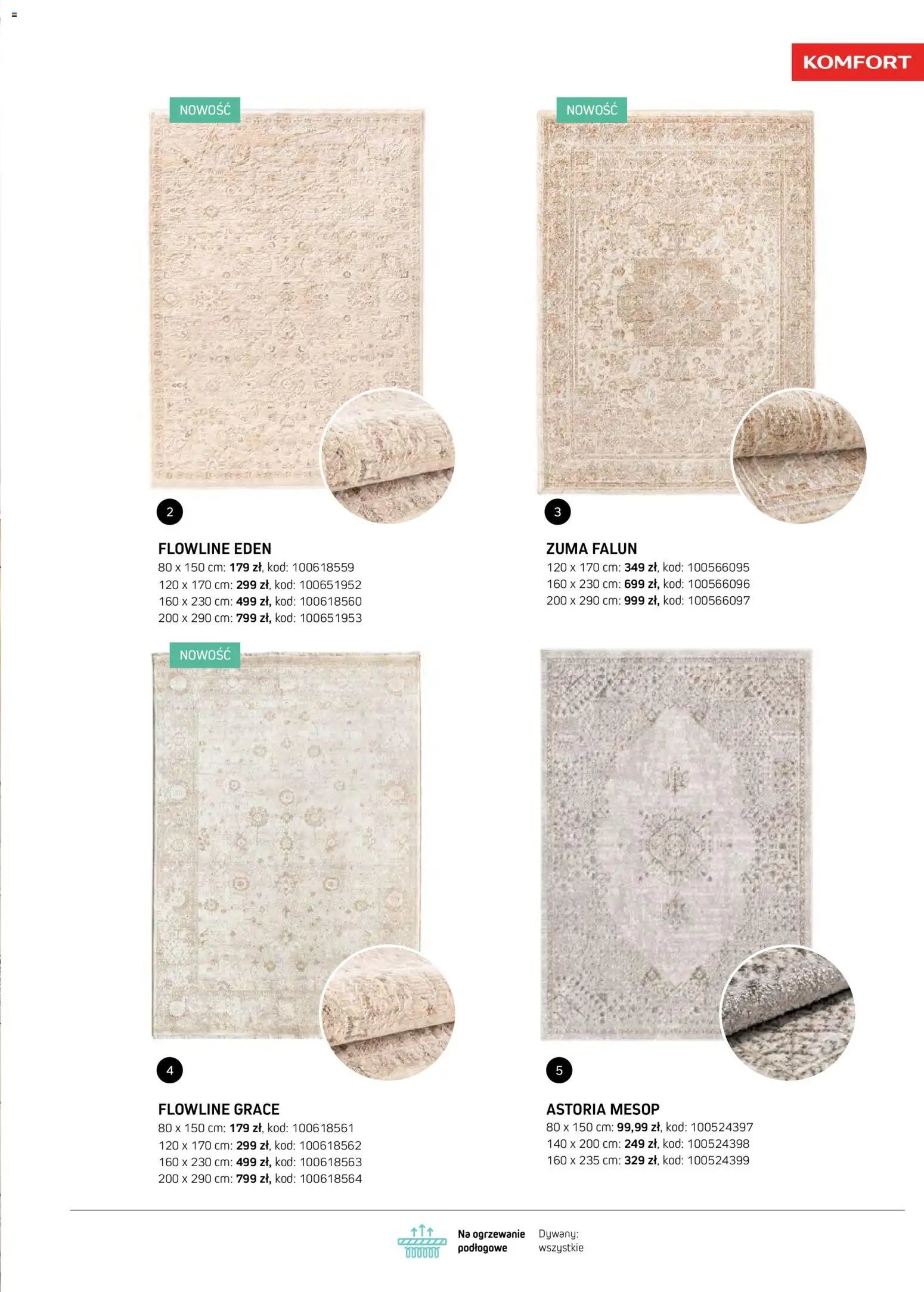 Komfort gazetka - Katalog dywanów