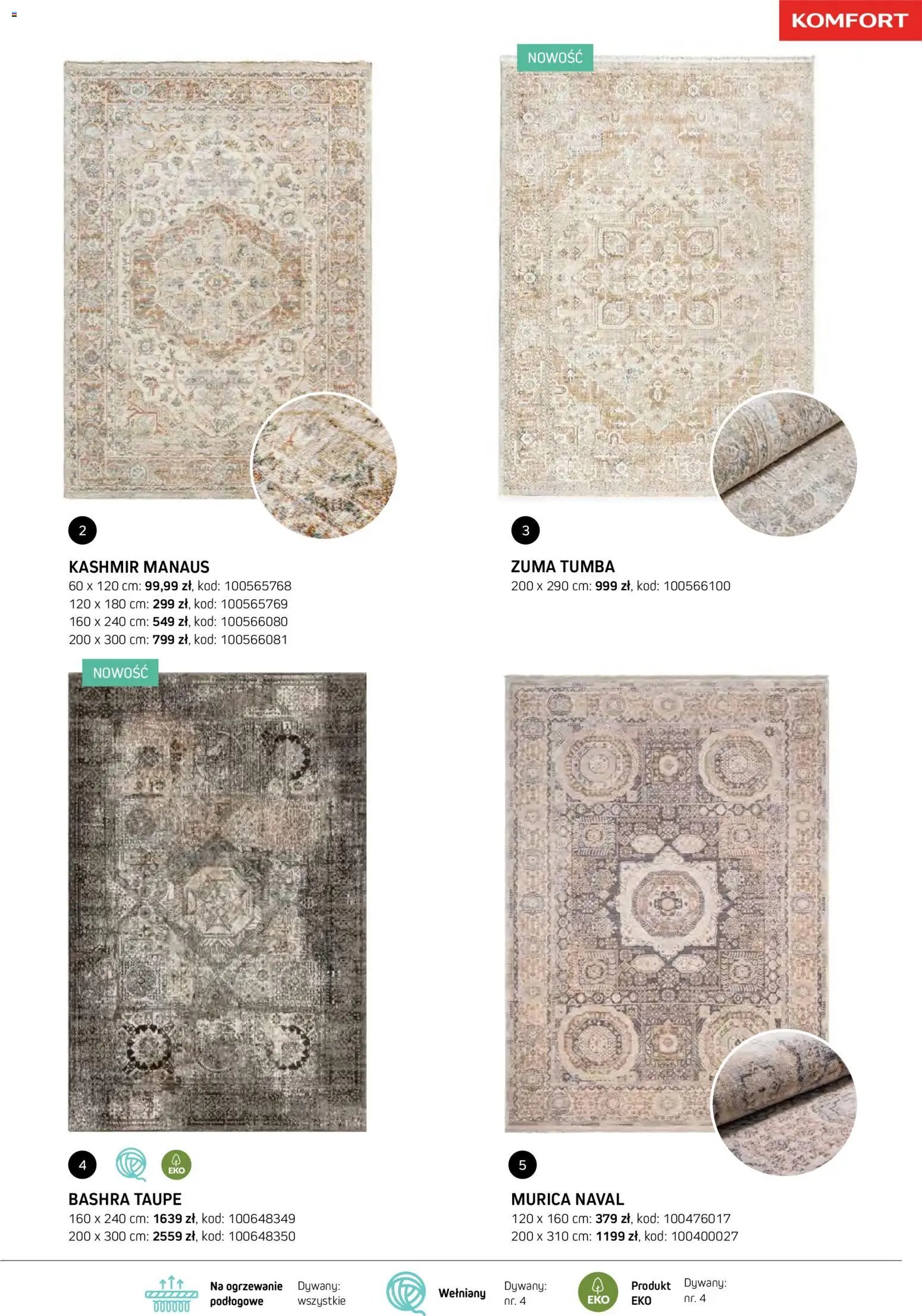 Komfort gazetka - Katalog dywanów