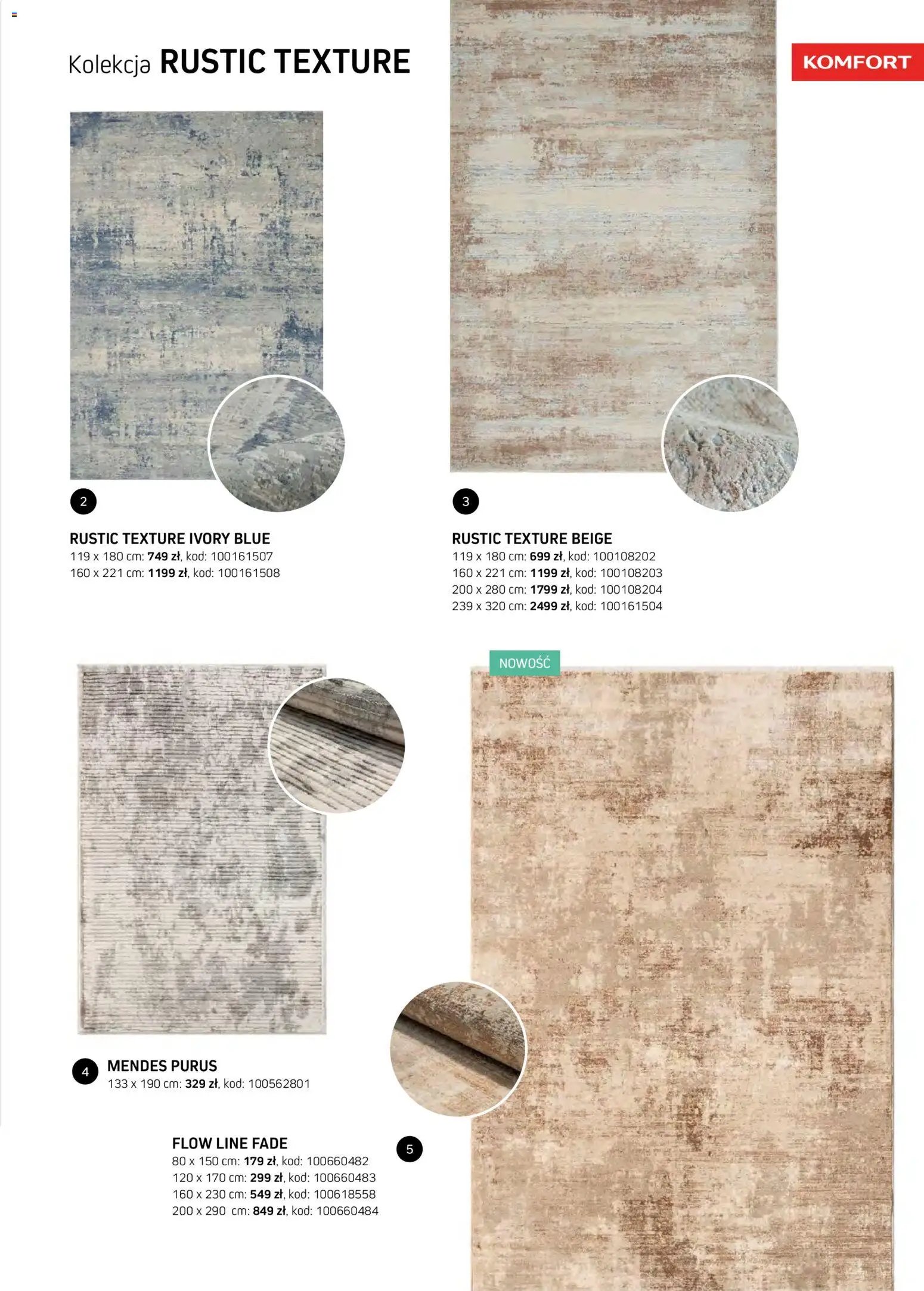 Komfort gazetka - Katalog dywanów