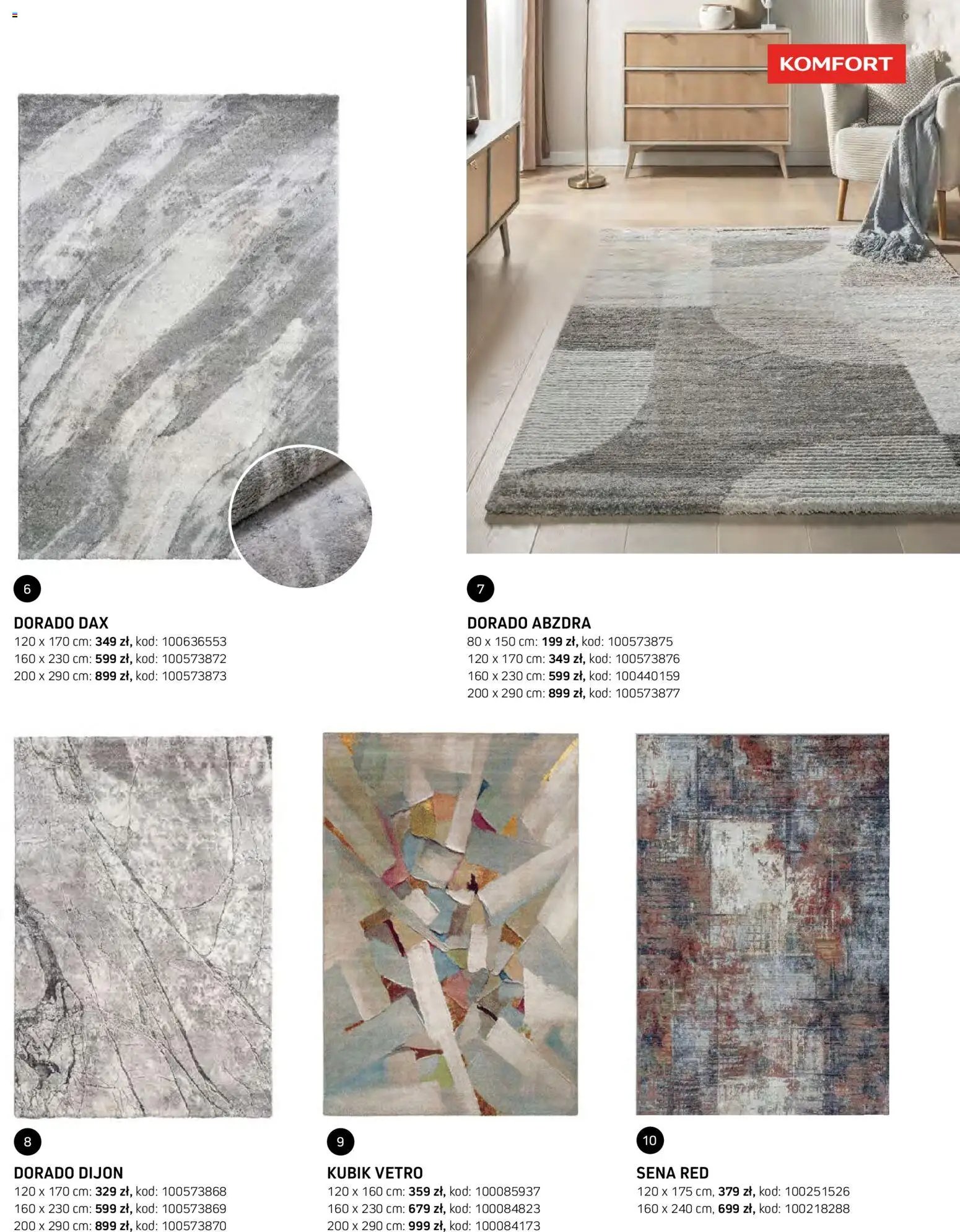 Komfort gazetka - Katalog dywanów