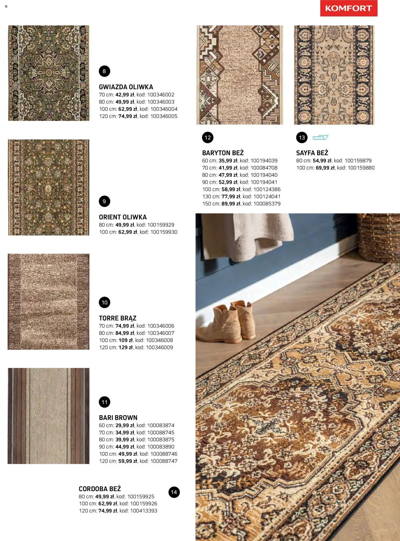 Komfort gazetka - Katalog dywanów