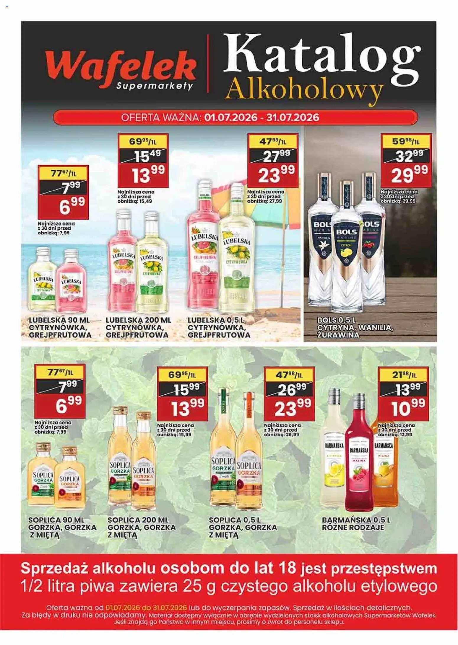 Wafelek gazetka alkoholowa