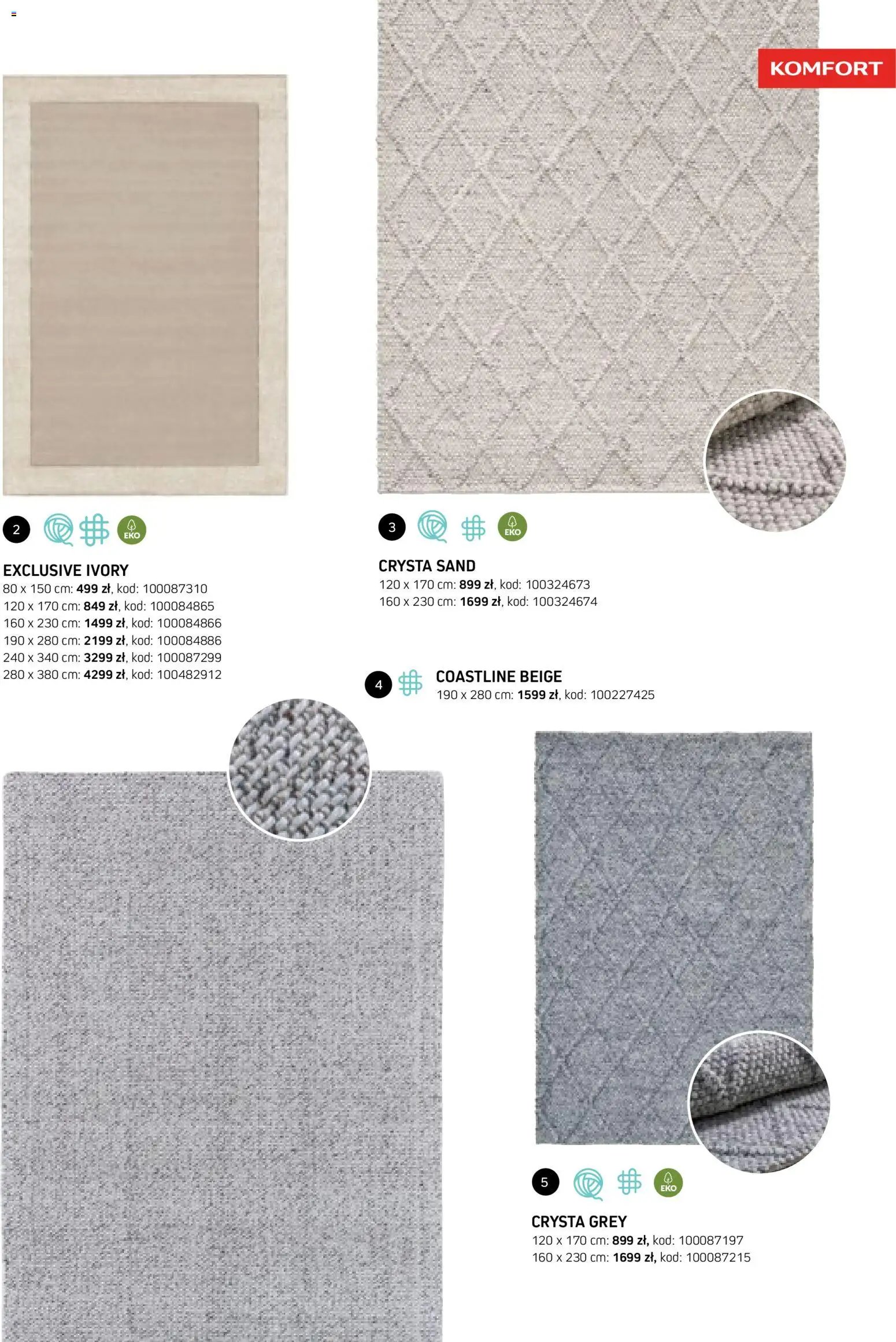 Komfort gazetka - Katalog dywanów