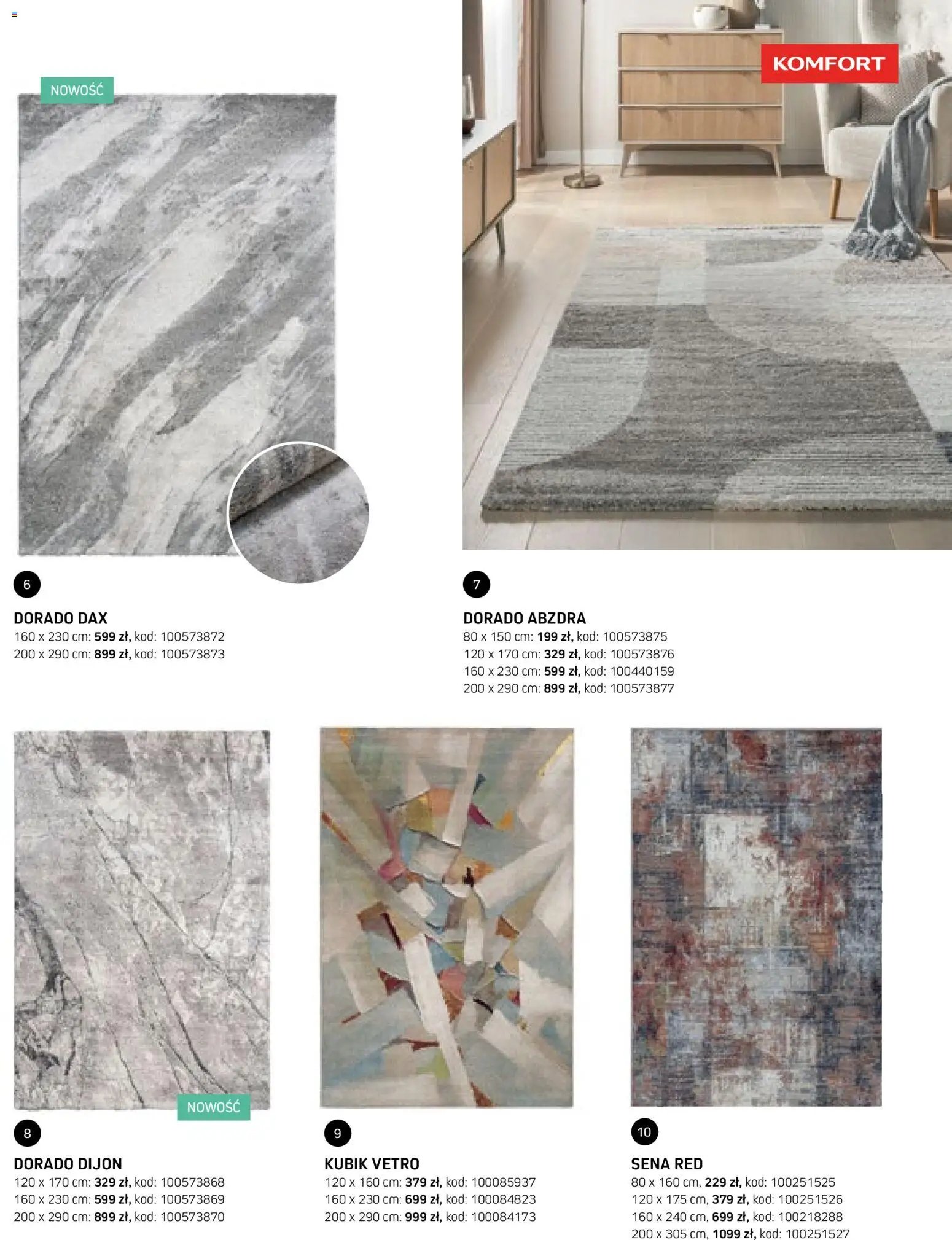 Komfort gazetka - Katalog dywanów