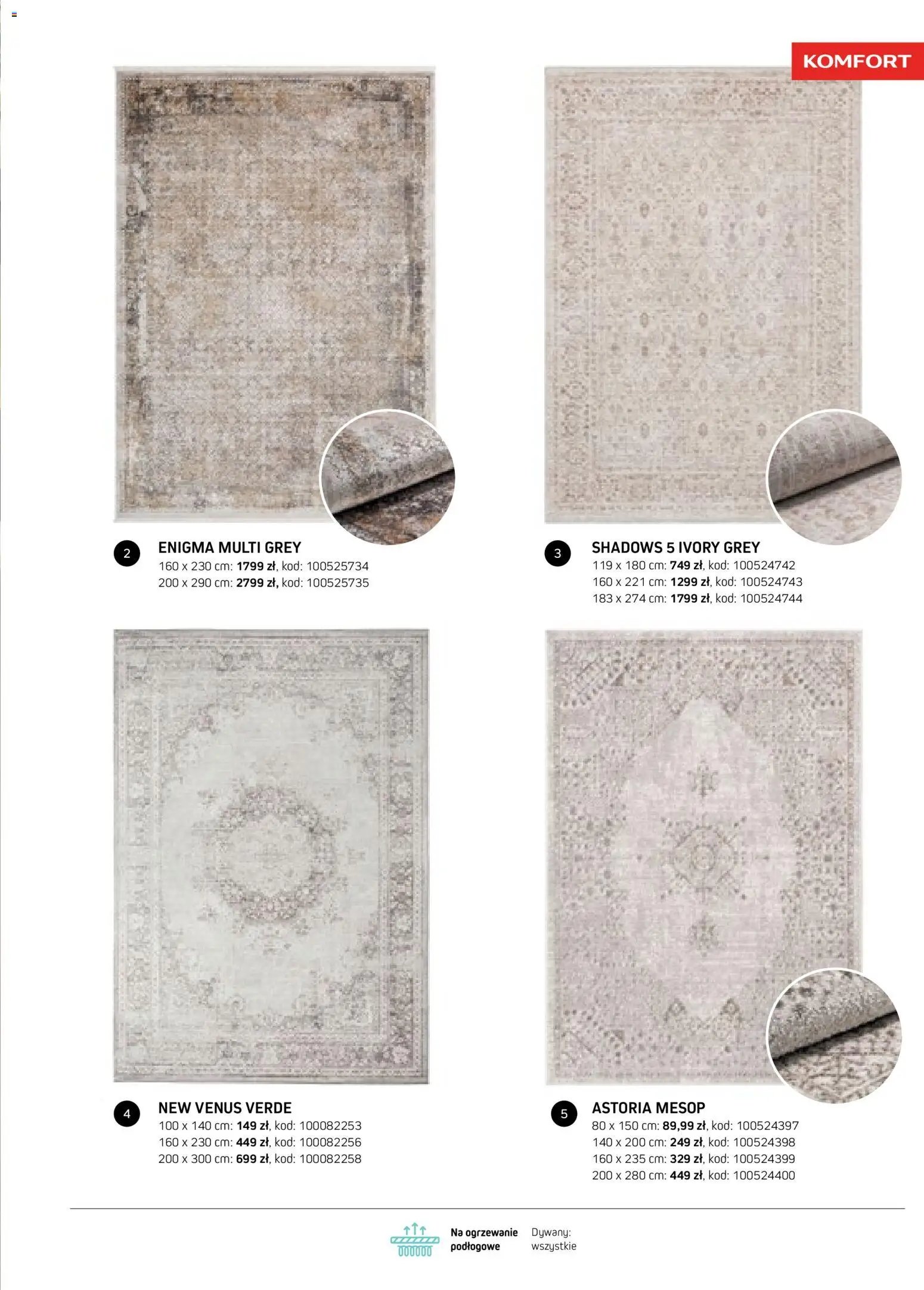 Komfort gazetka - Katalog dywanów