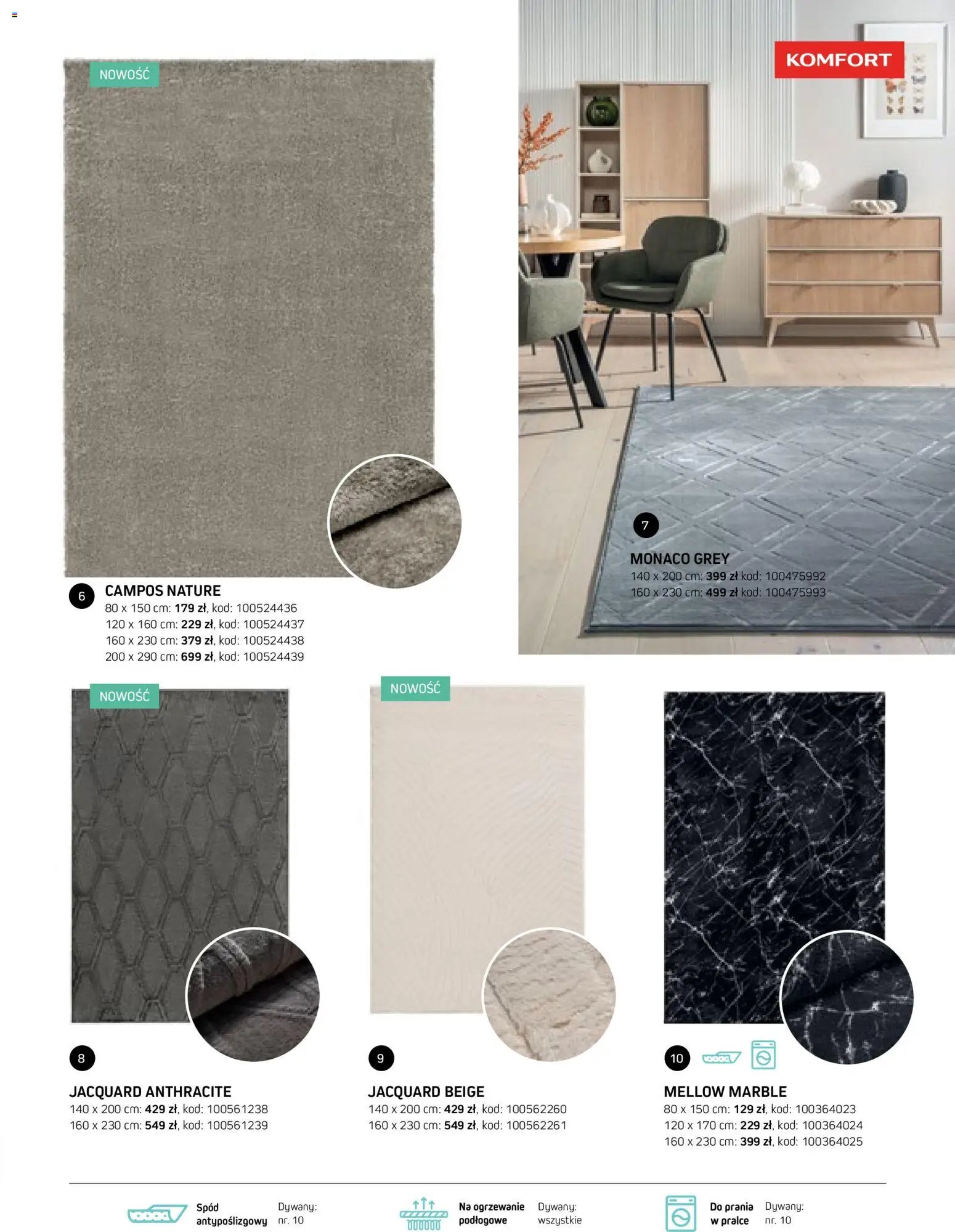 Komfort gazetka - Katalog dywanów